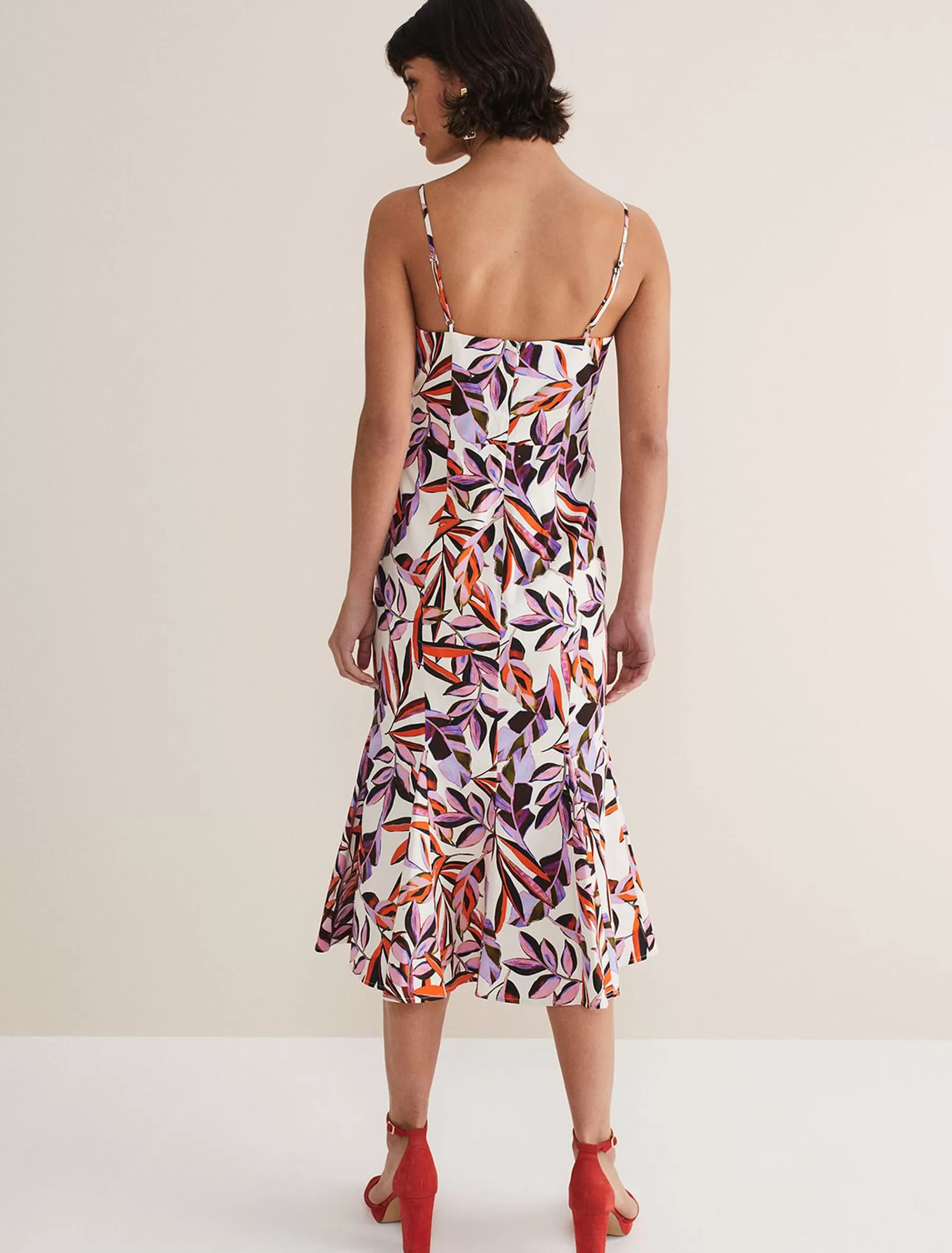Phase Eight Sammie Printed Bodycon Midi Dress Ivory/Multi Outlet