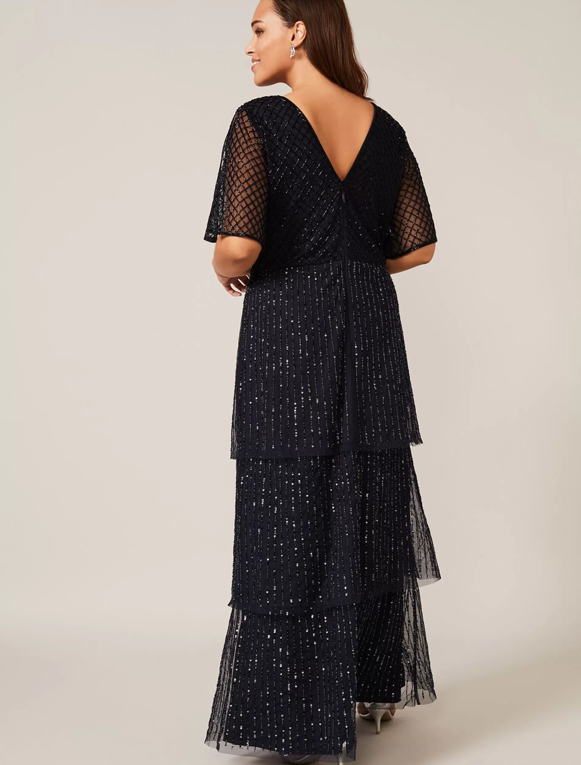 Phase Eight Sascha Beaded Maxi Dress Navy Online
