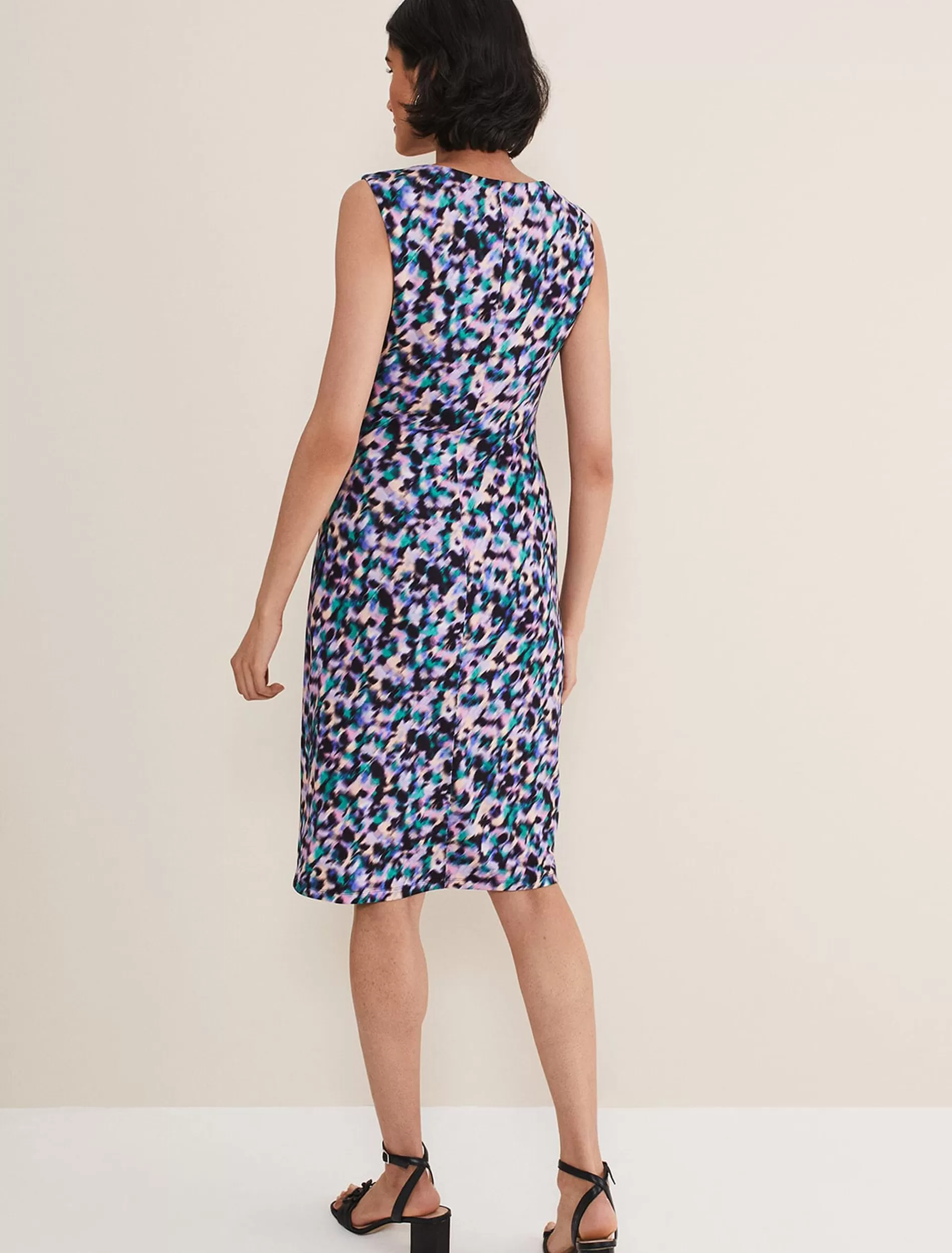 Phase Eight Sasha Side Tie Jersey Dress Multi-Coloured Hot