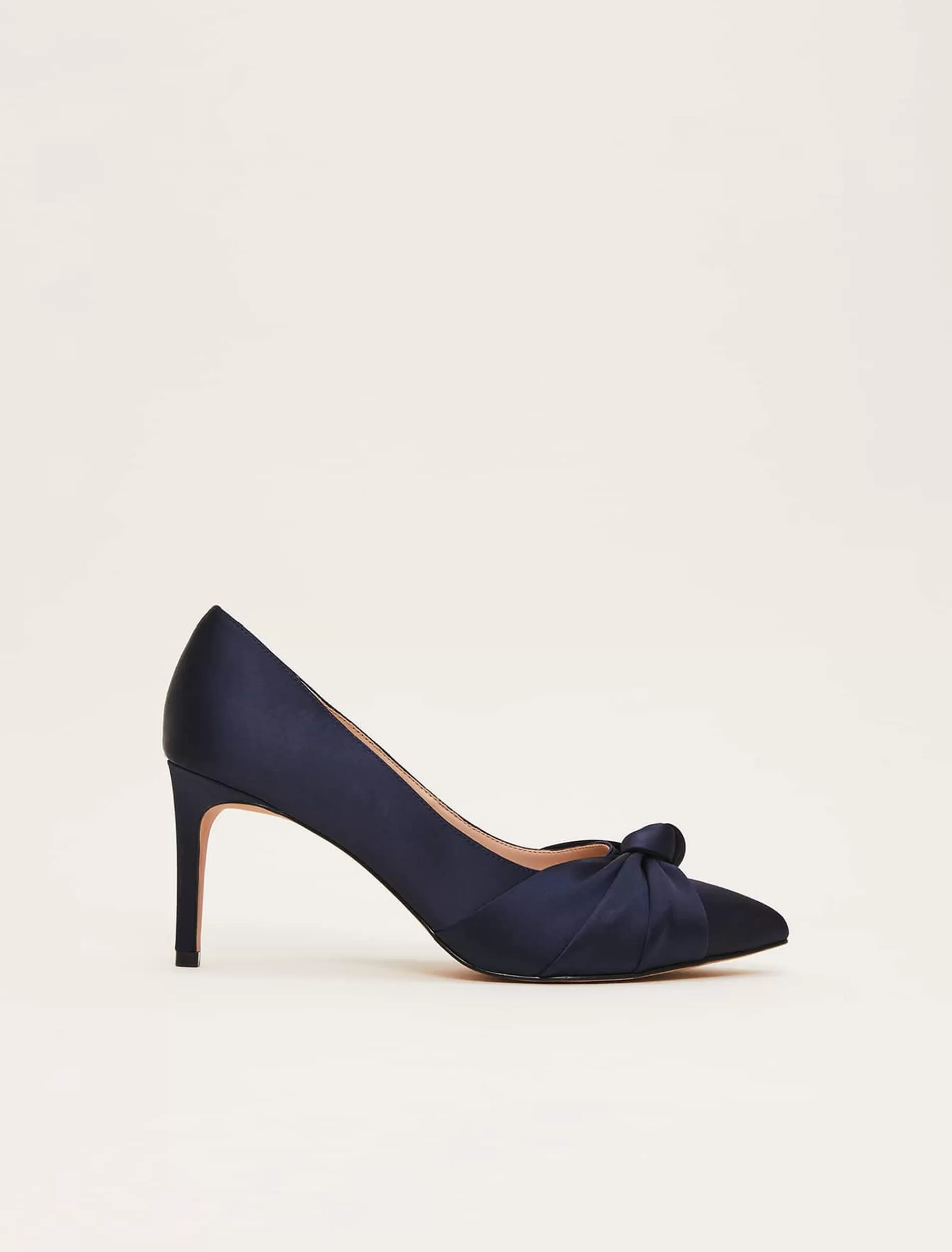 Phase Eight Satin Knot Front Court Shoe Navy Best Sale
