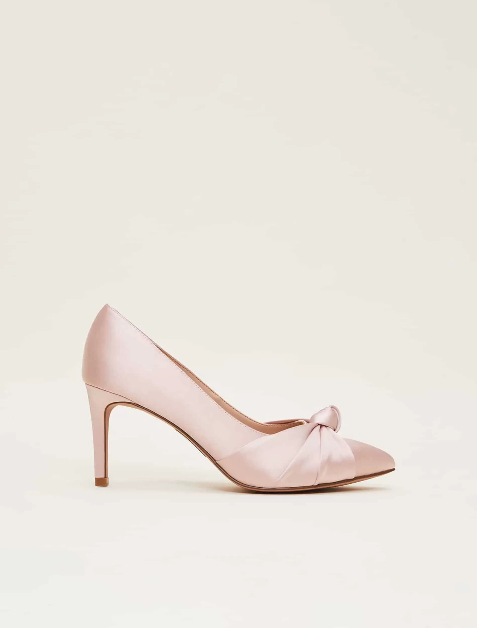 Phase Eight Satin Knot Front Court Shoe Antique Rose Cheap