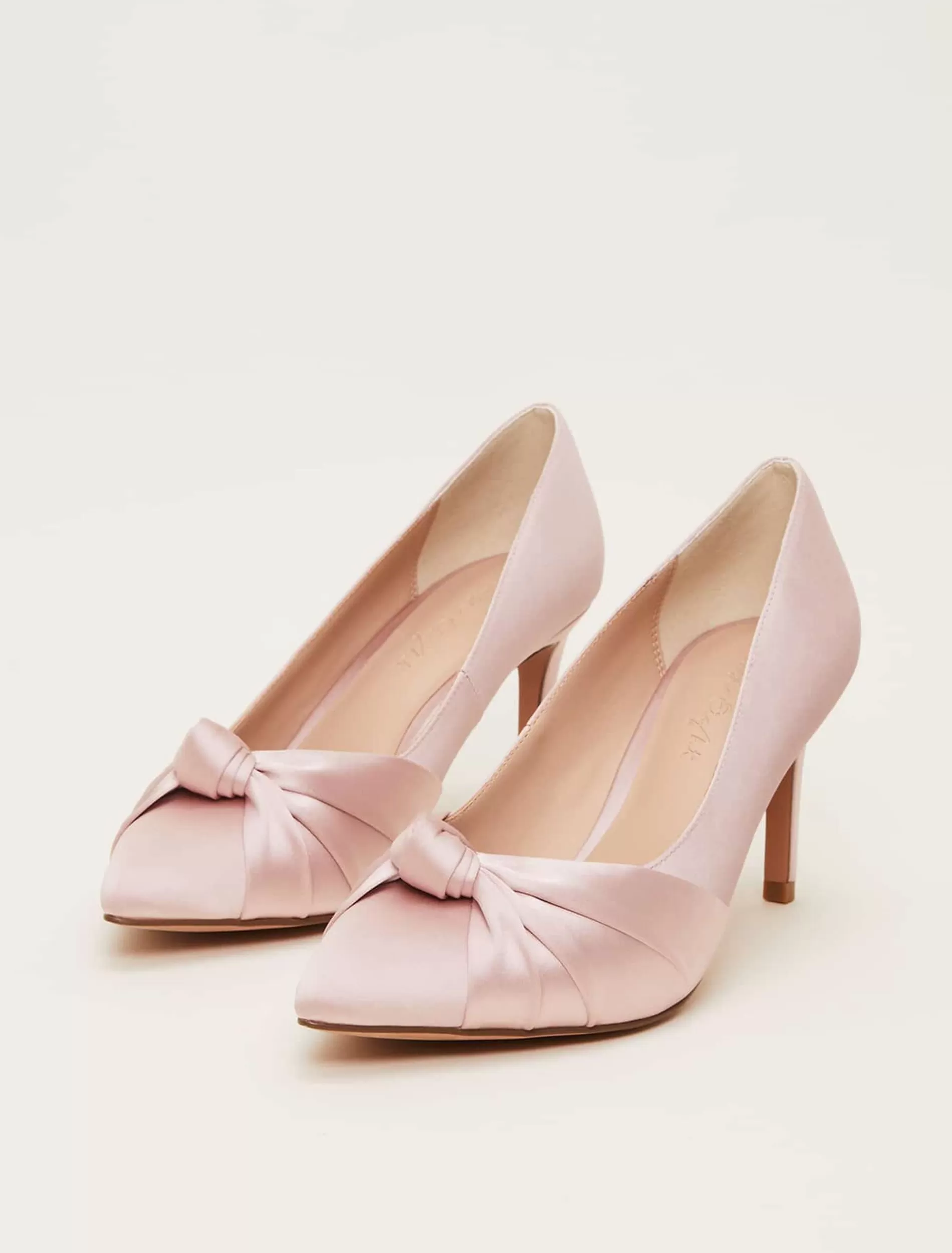 Phase Eight Satin Knot Front Court Shoe Antique Rose Cheap