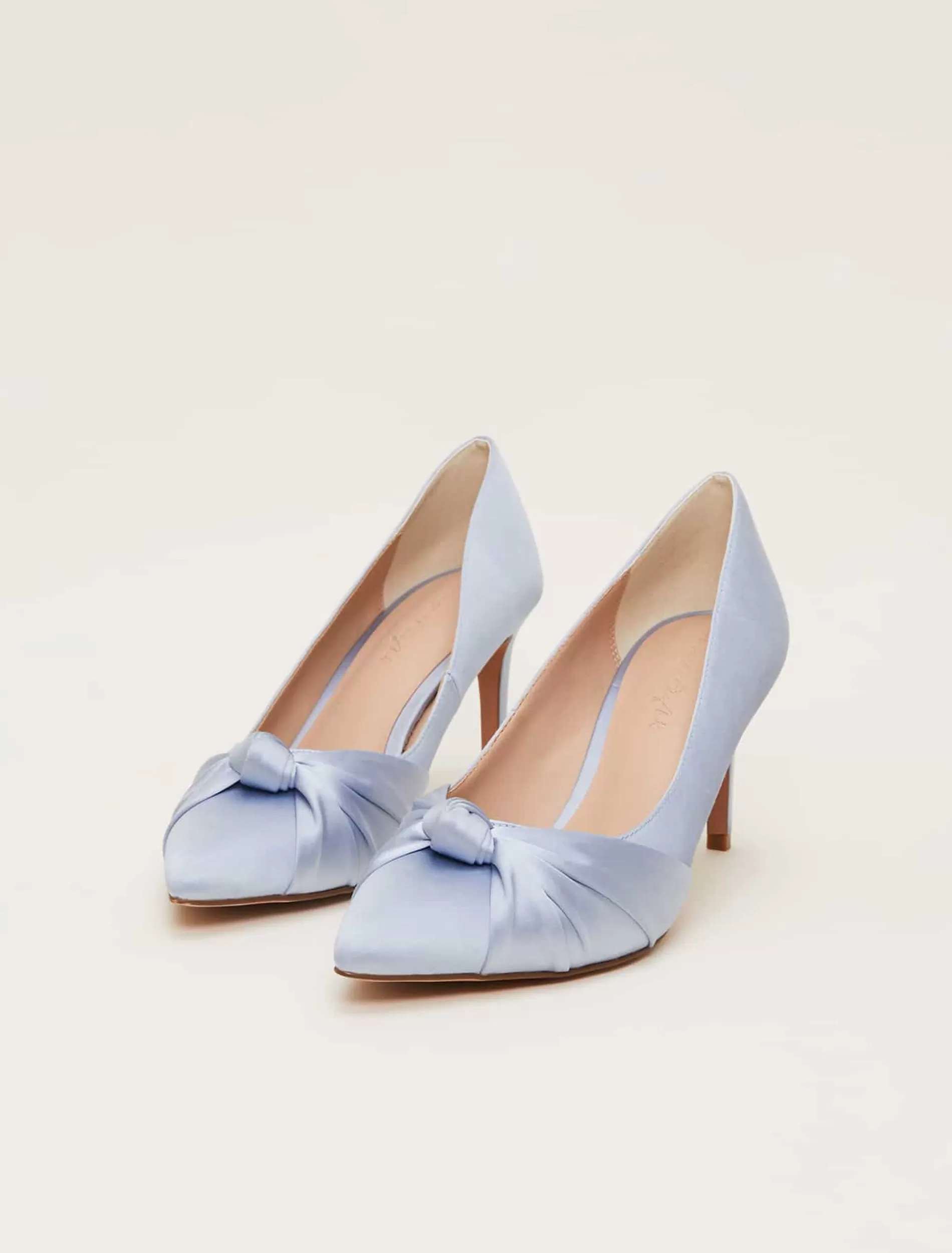 Phase Eight Satin Knot Front Court Shoe Cornflower Store