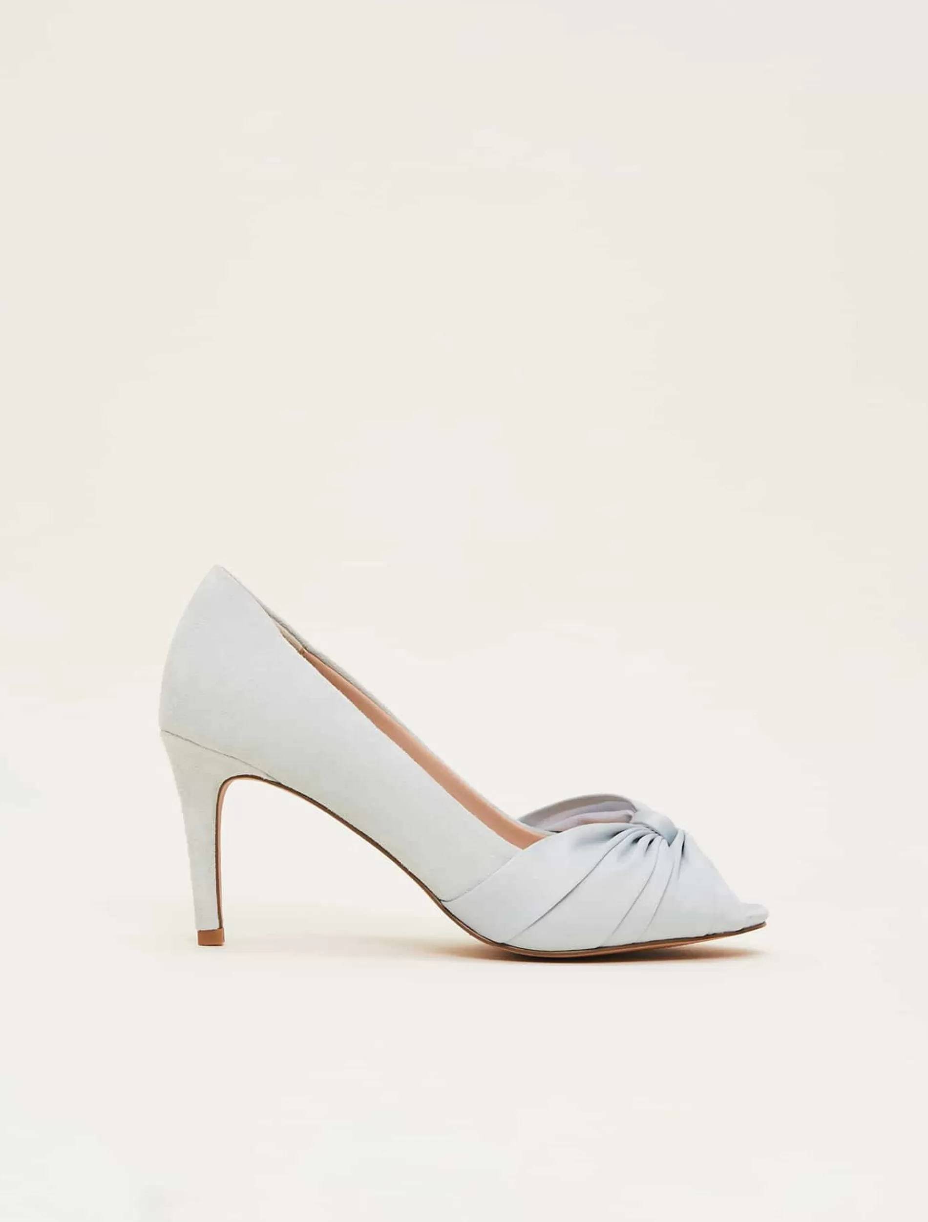 Phase Eight Satin Twist Peeptoe Shoe Eau De Nil Store