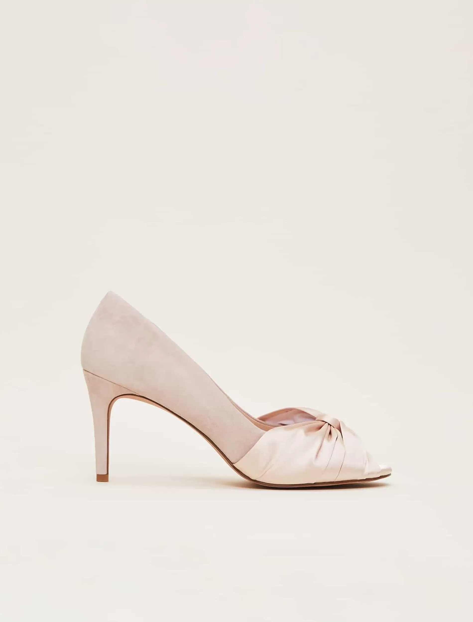 Phase Eight Satin Twist Peeptoe Shoe Latte Cheap