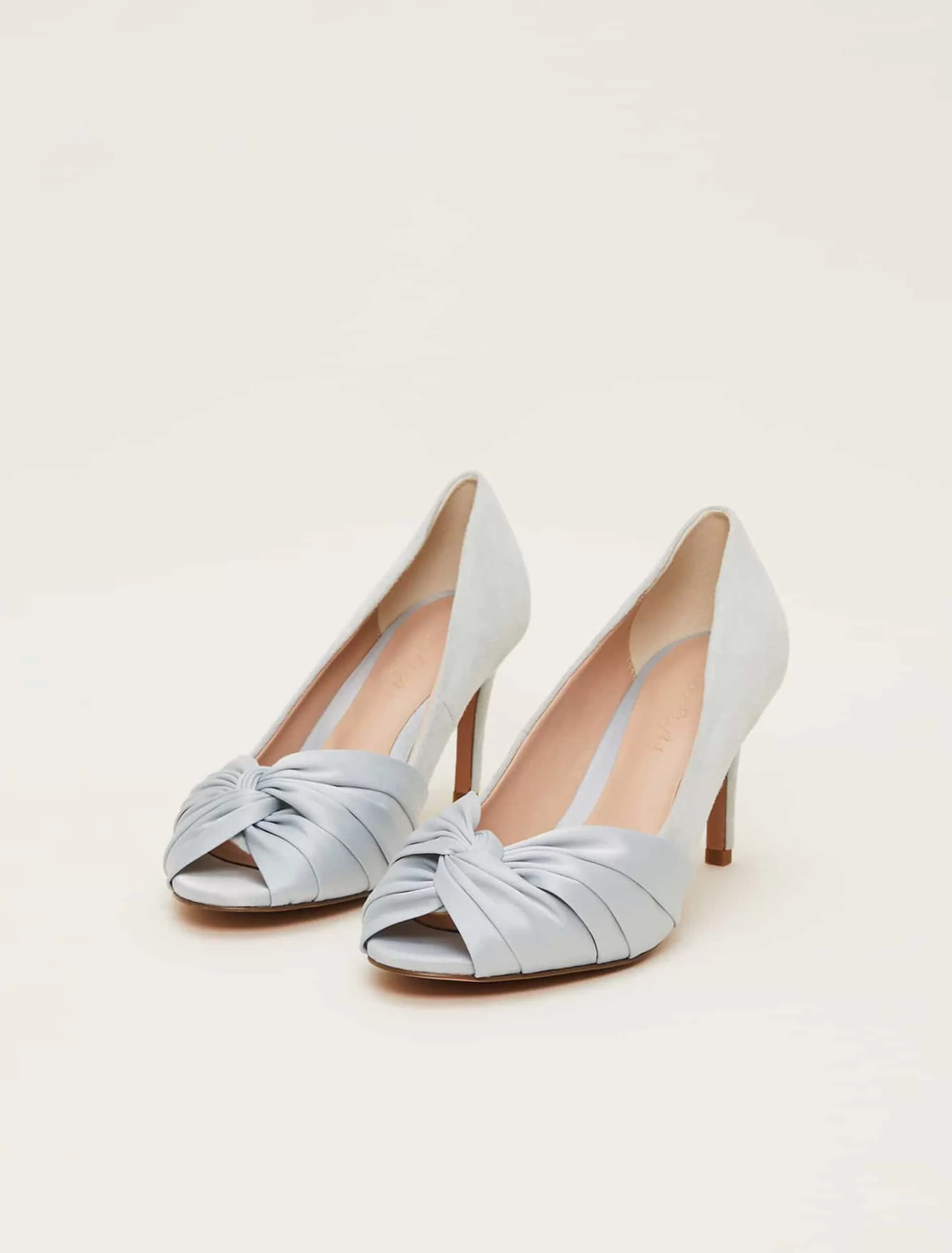 Phase Eight Satin Twist Peeptoe Shoe Eau De Nil Store