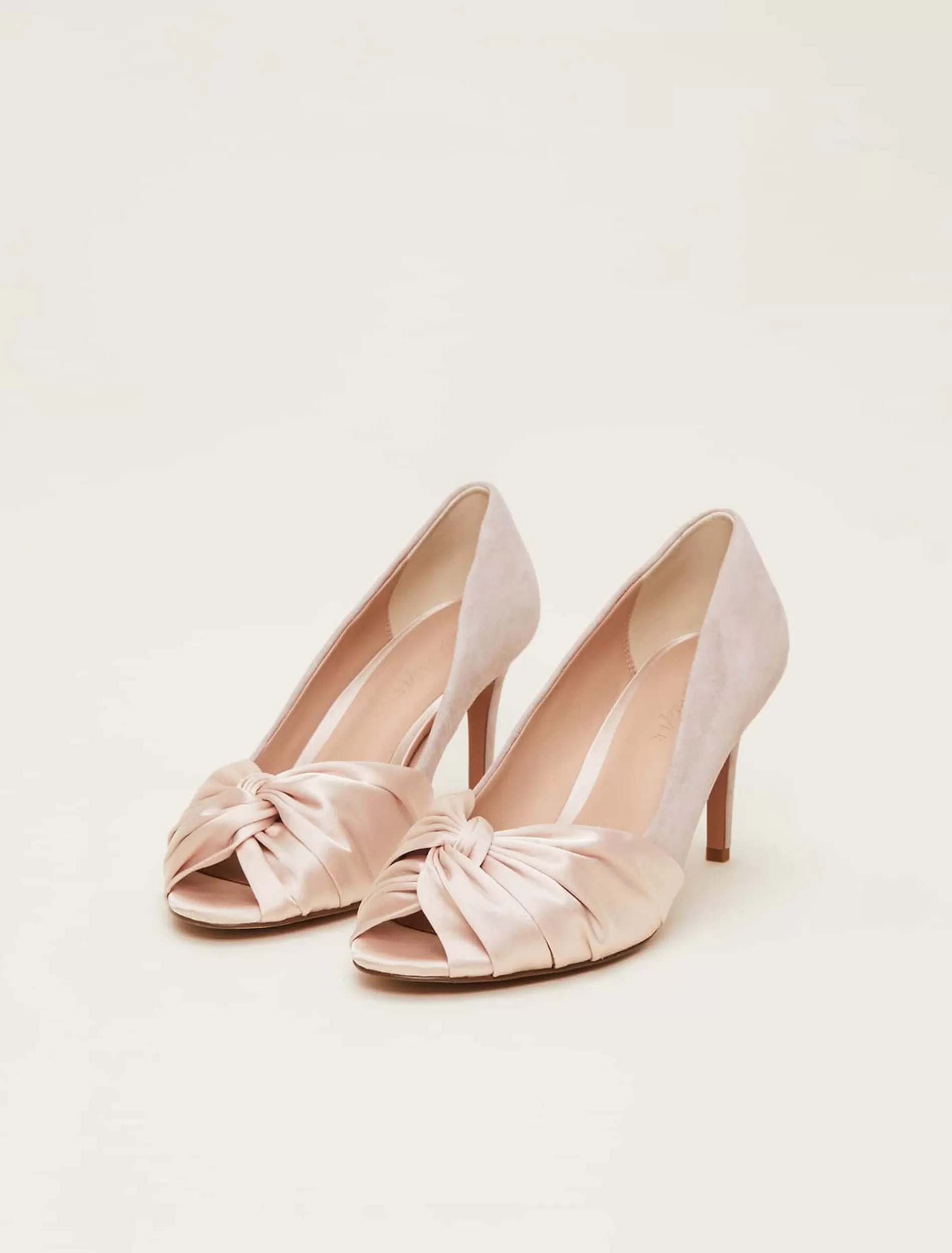 Phase Eight Satin Twist Peeptoe Shoe Latte Cheap