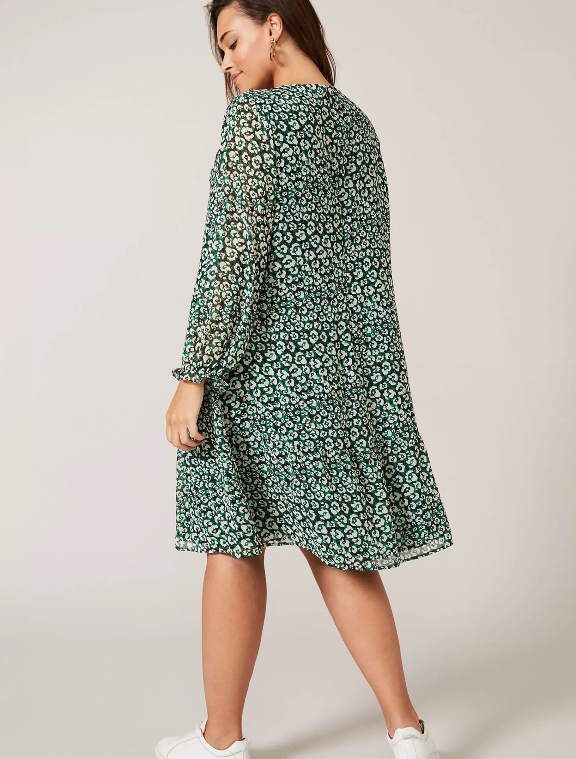Phase Eight Sawyer Leopard Swing Dress Green Multi Hot