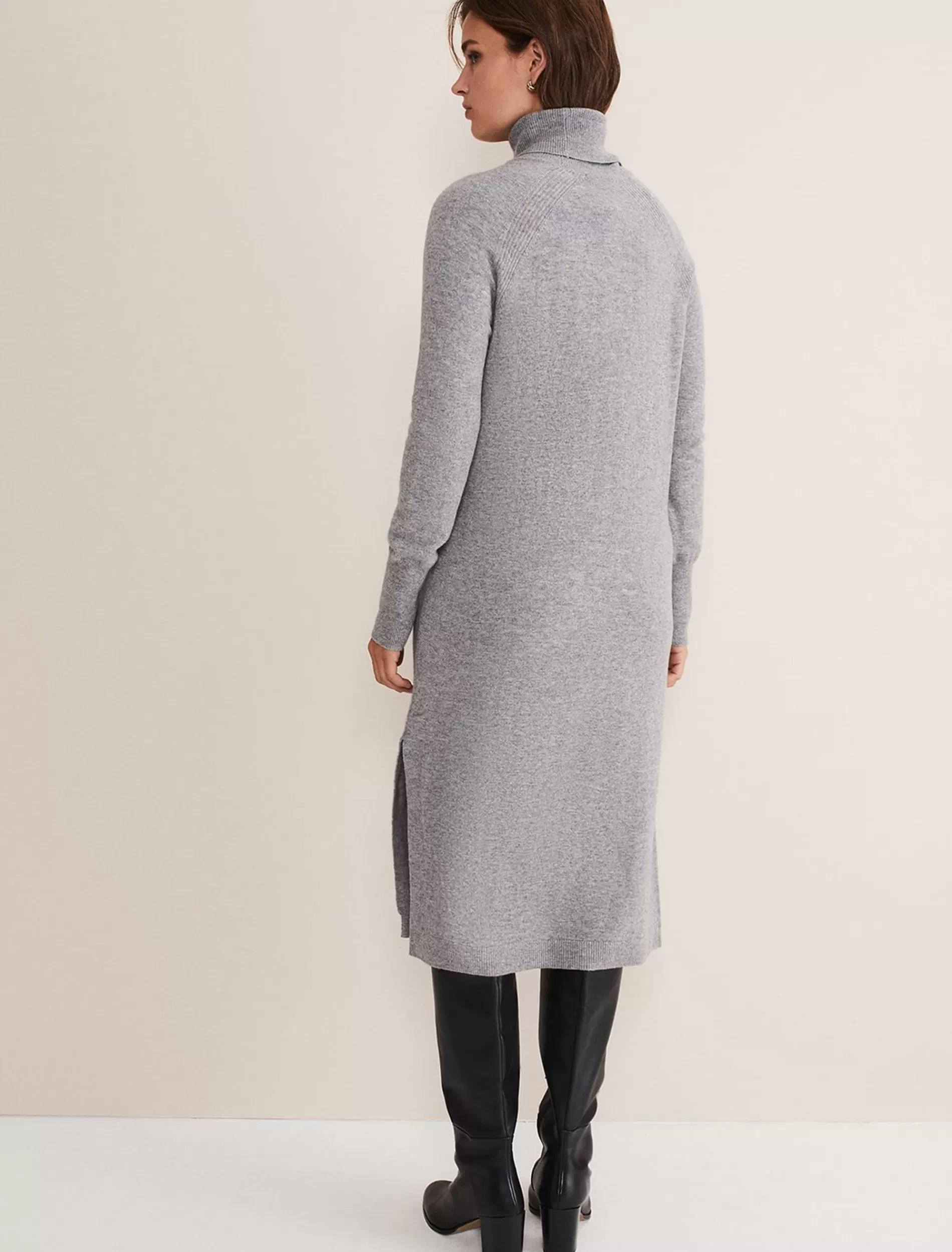 Phase Eight Seline Wool Cashmere Dress Mid Grey Best Sale