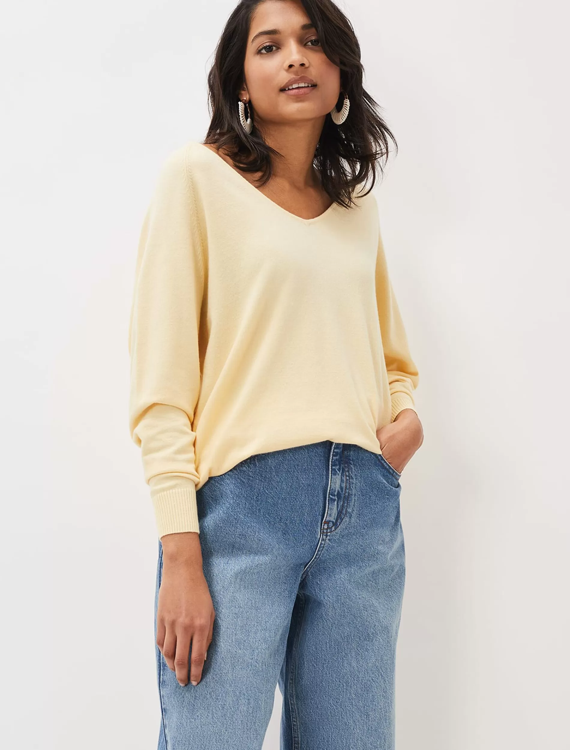Phase Eight Senita Fine Knit Jumper Yellow Fashion
