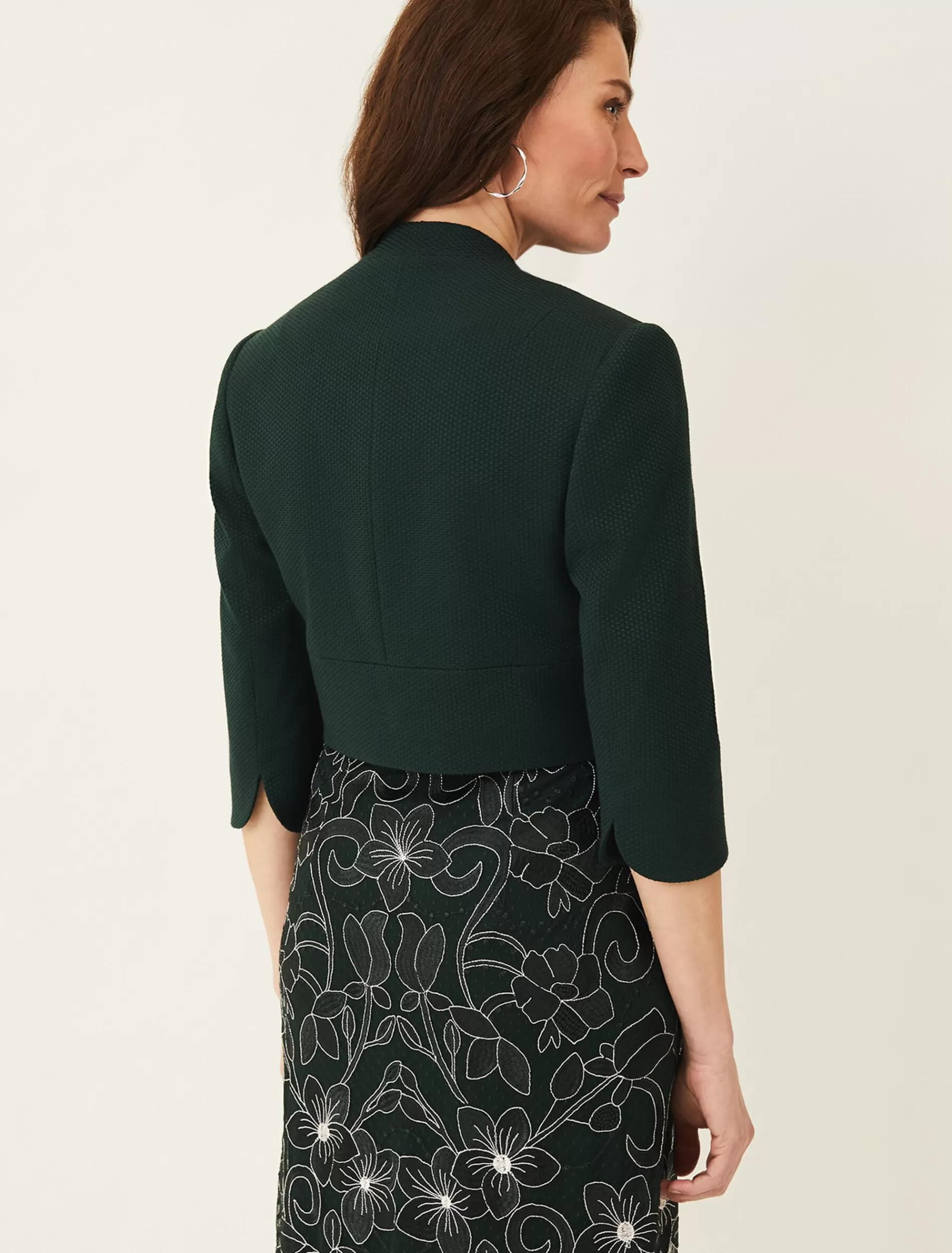 Phase Eight Seraphina Textured Jacket Pine Fashion