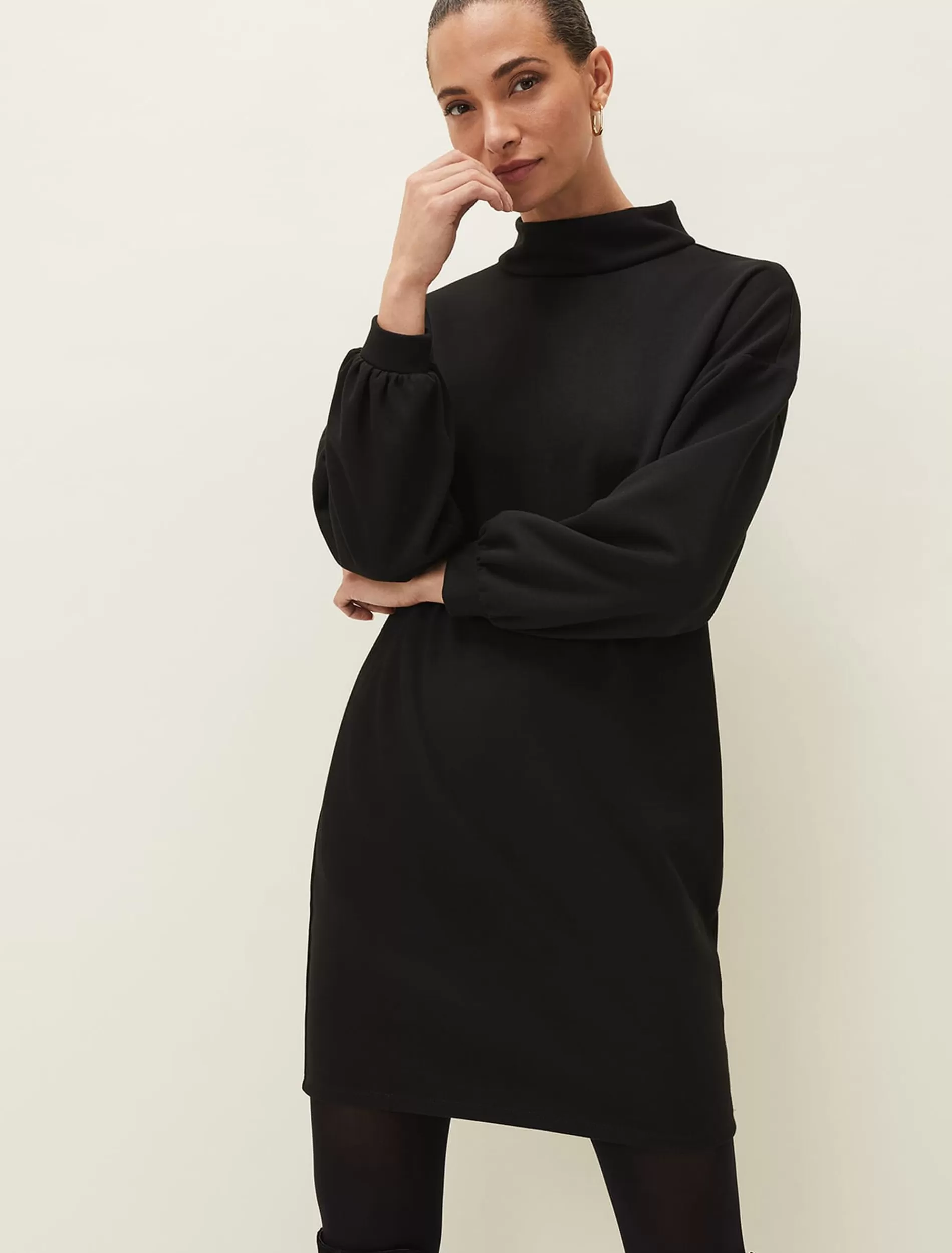 Phase Eight Serena Sweater Dress Black Discount