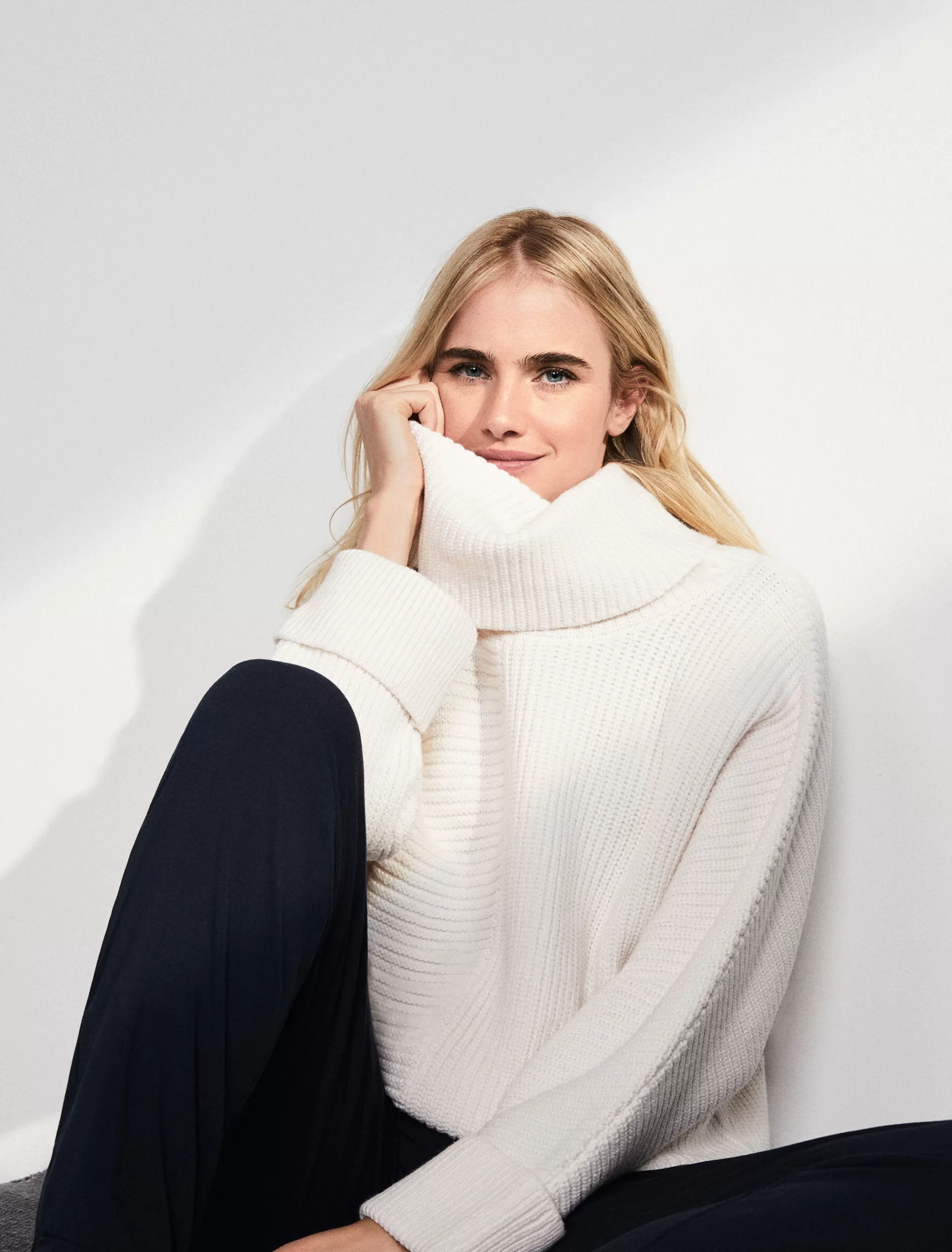 Phase Eight Serenna Cowl Neck Jumper Winter White Discount