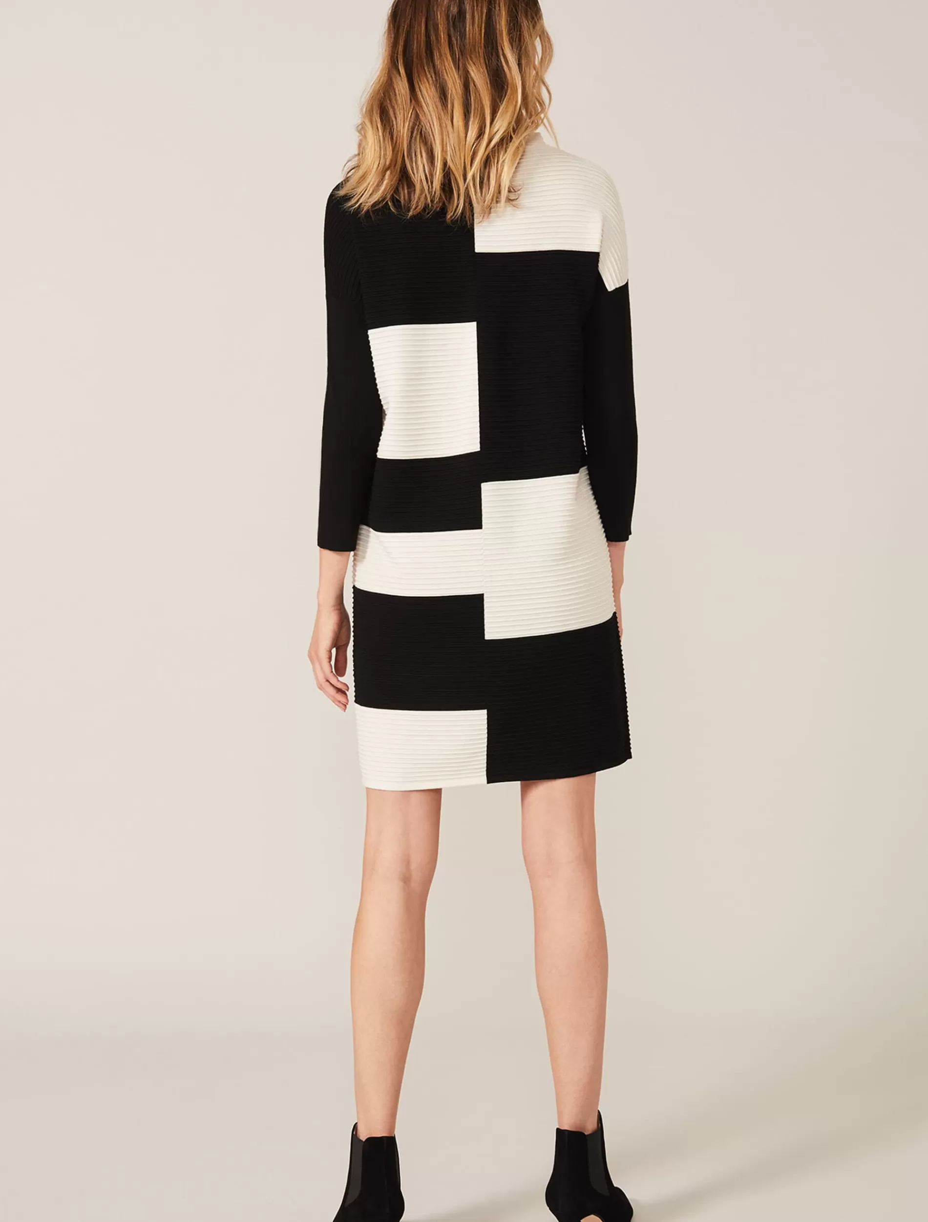 Phase Eight Severine Piano Block Dress Black/Ivory Online