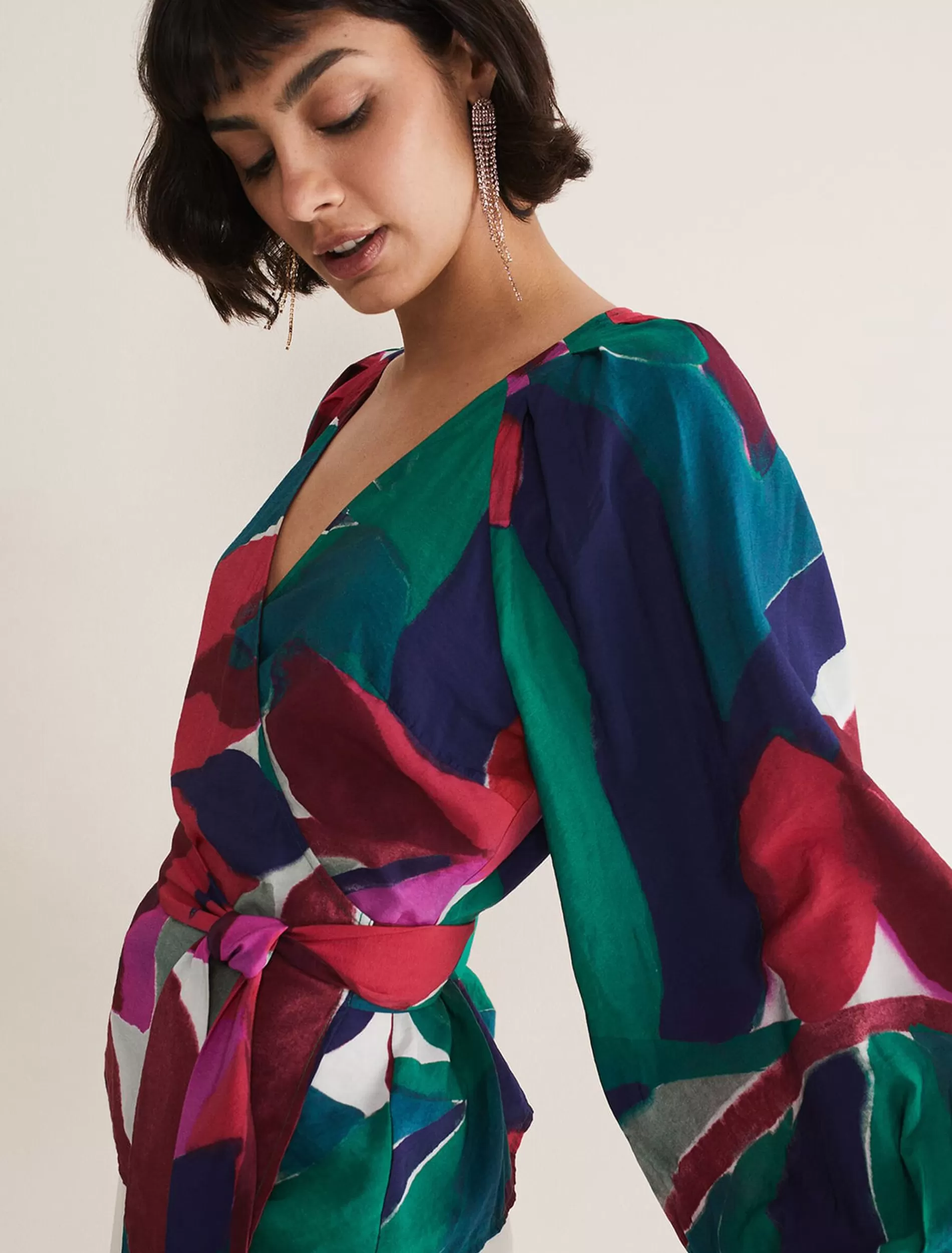Phase Eight Shalni Floral Top Multi-Coloured New