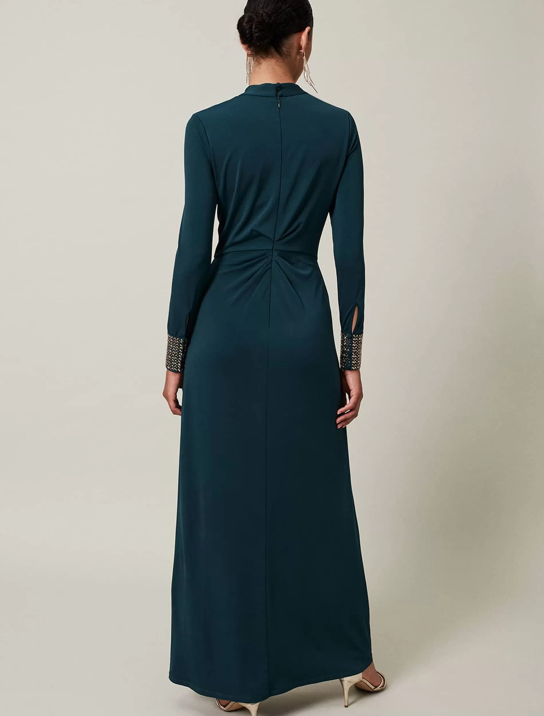 Phase Eight Shanelle Embellished Cuff Maxi Dress Peacock Green Shop