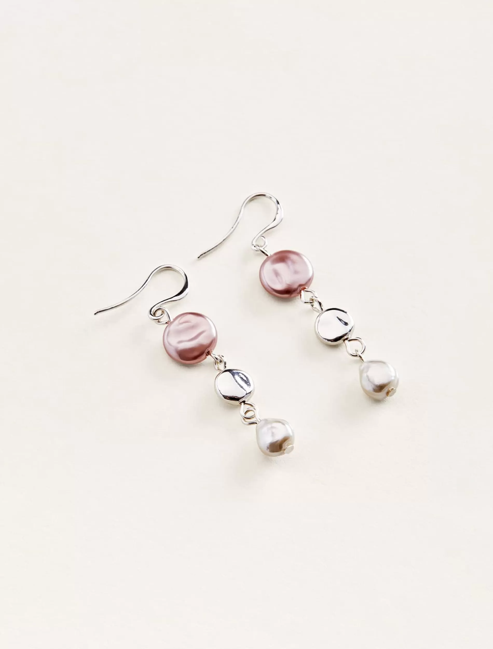 Phase Eight Sharen Mixed Pearl Earrings Silver Best