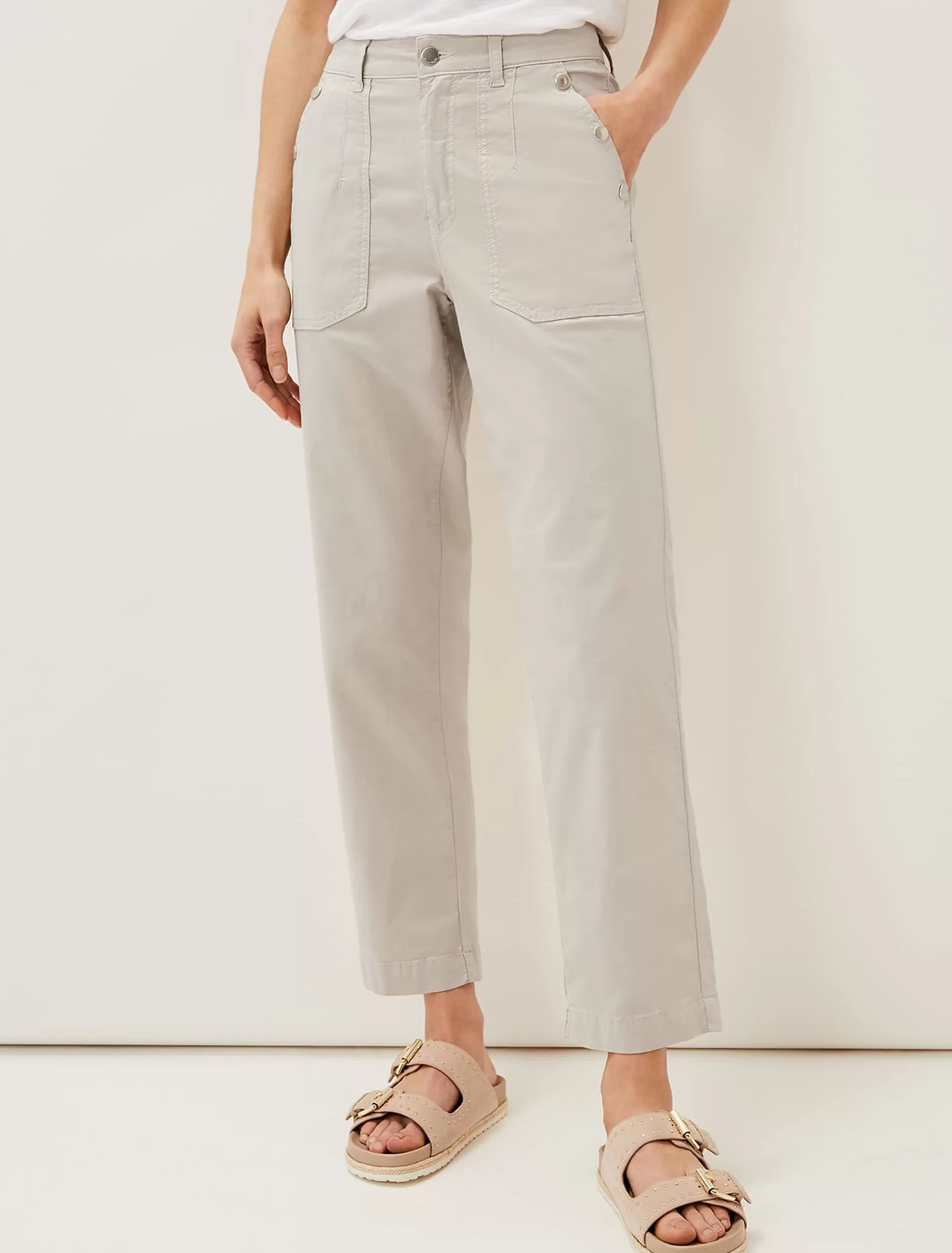 Phase Eight Sharon Chino Trousers Stone Outlet