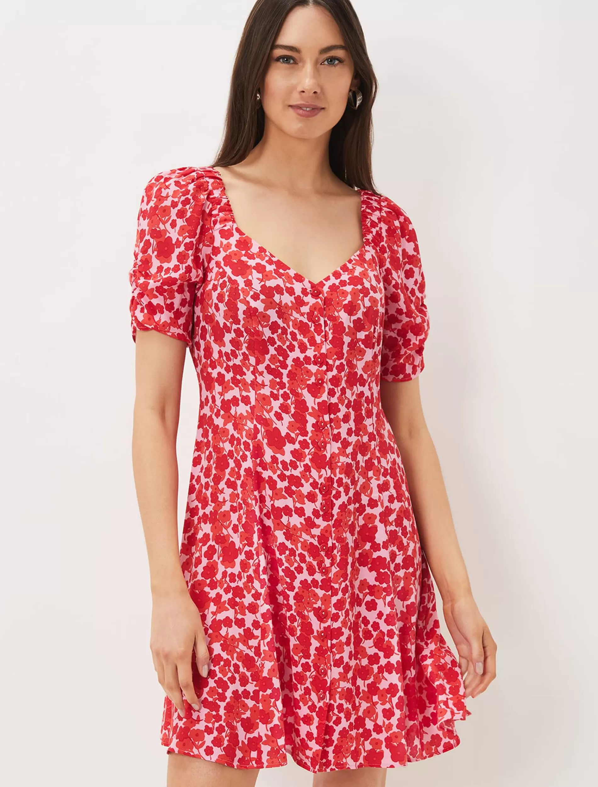 Phase Eight Sheryl Floral Tea Dress Pink/Red New