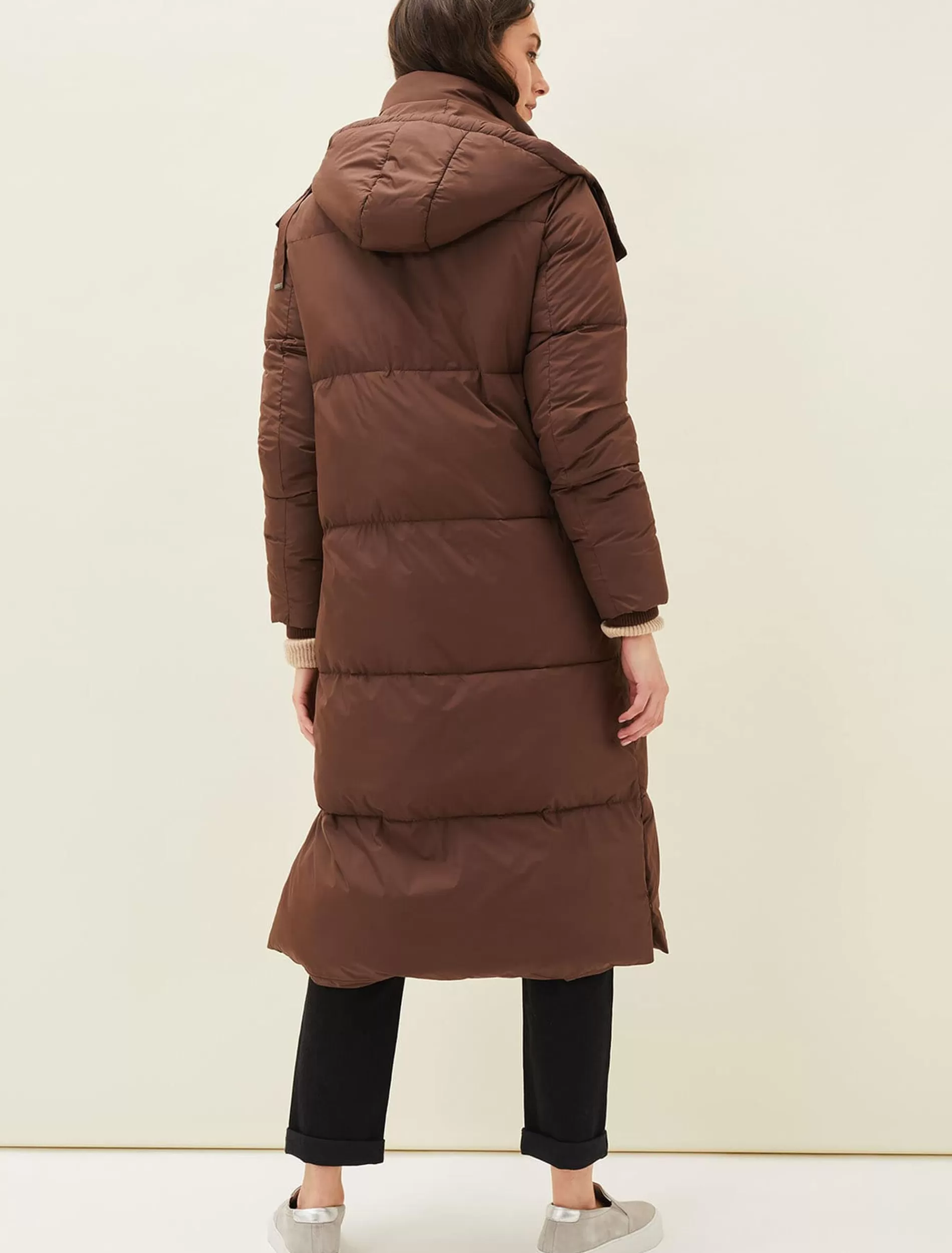 Phase Eight Shona Midi Quilted Puffer Coat Truffle Cheap