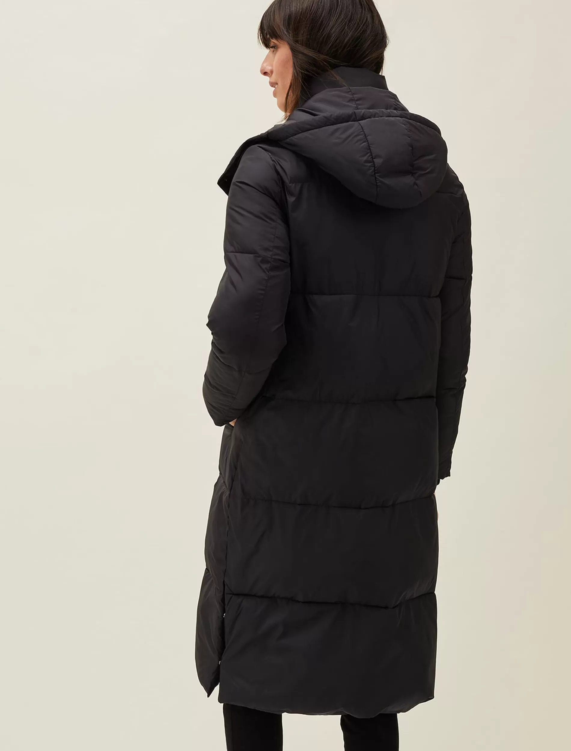 Phase Eight Shona Midi Quilted Puffer Coat Black Discount