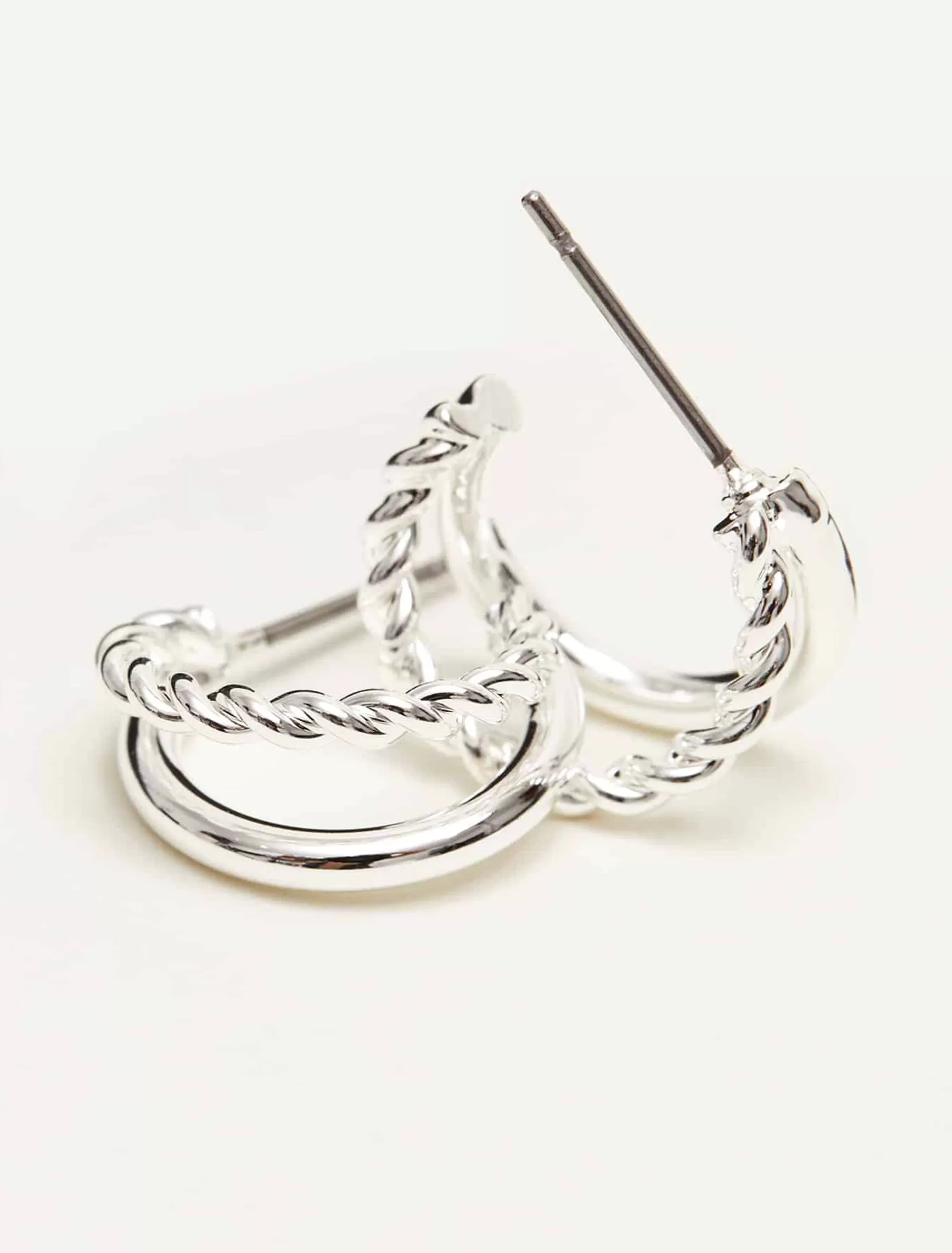 Phase Eight Silver Huggie Earrings Rose Gold Cheap
