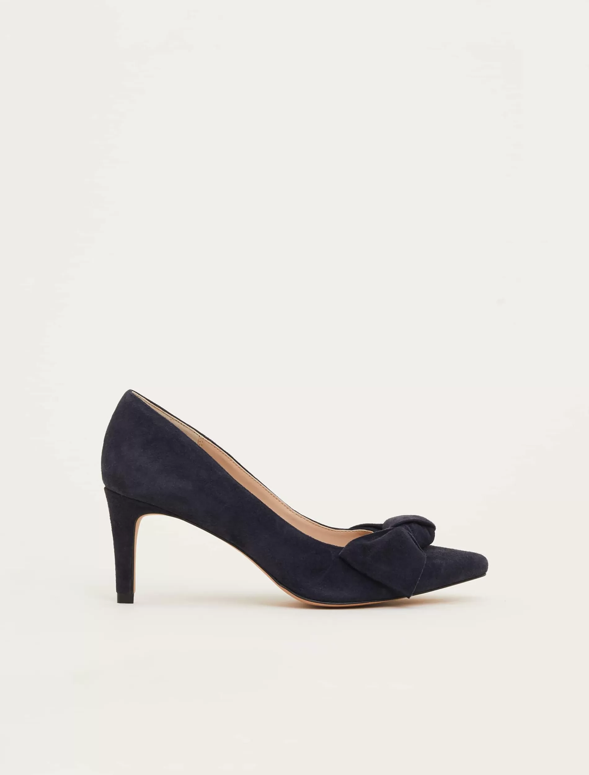 Phase Eight Sim Suede Bow Court Shoe Navy Outlet