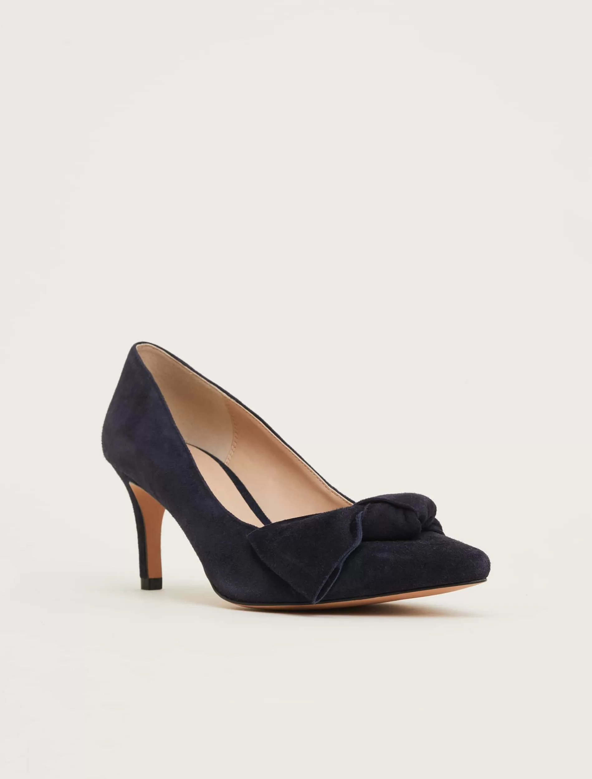 Phase Eight Sim Suede Bow Court Shoe Navy Outlet