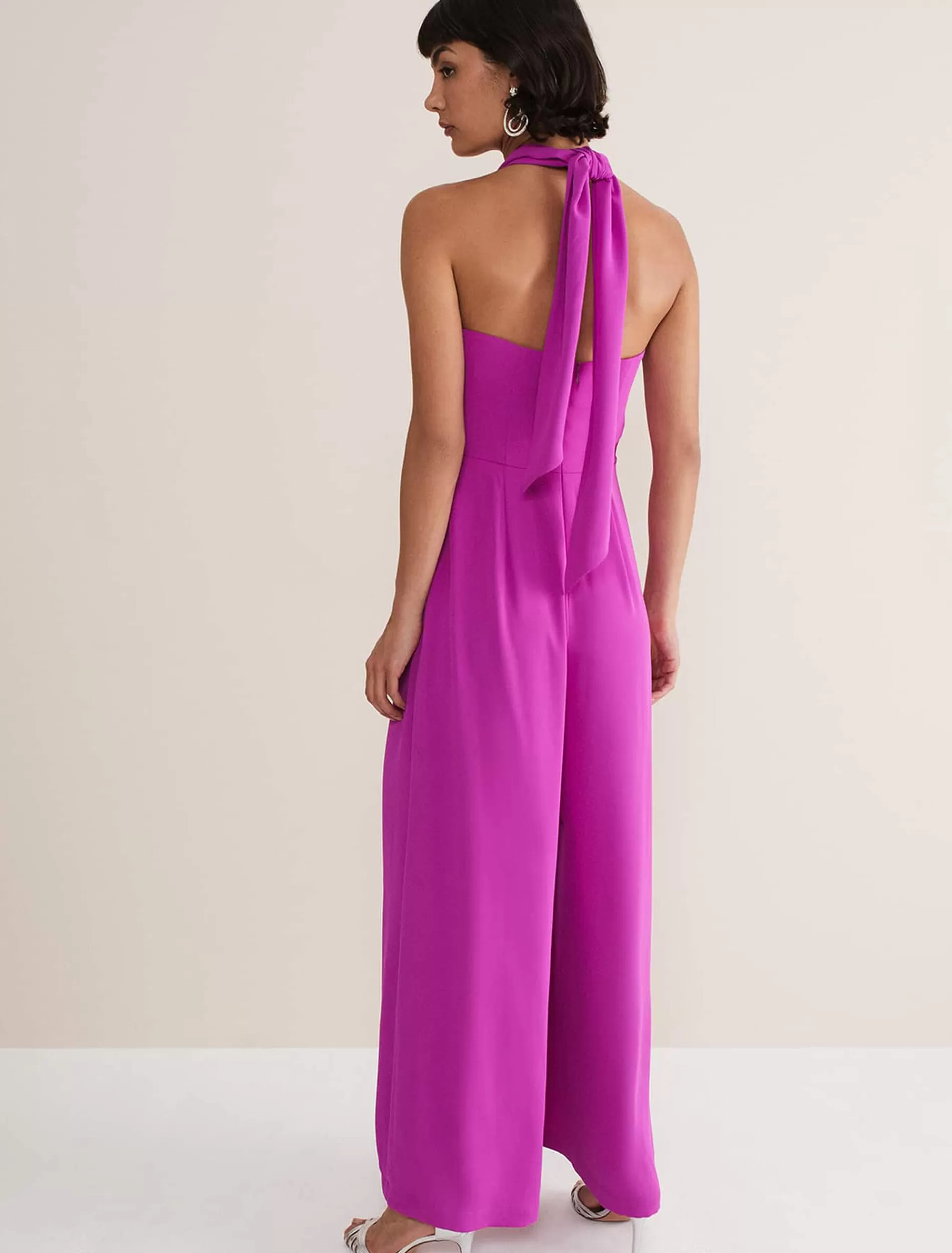 Phase Eight Simone Wide Leg Jumpsuit Fuschia Sale