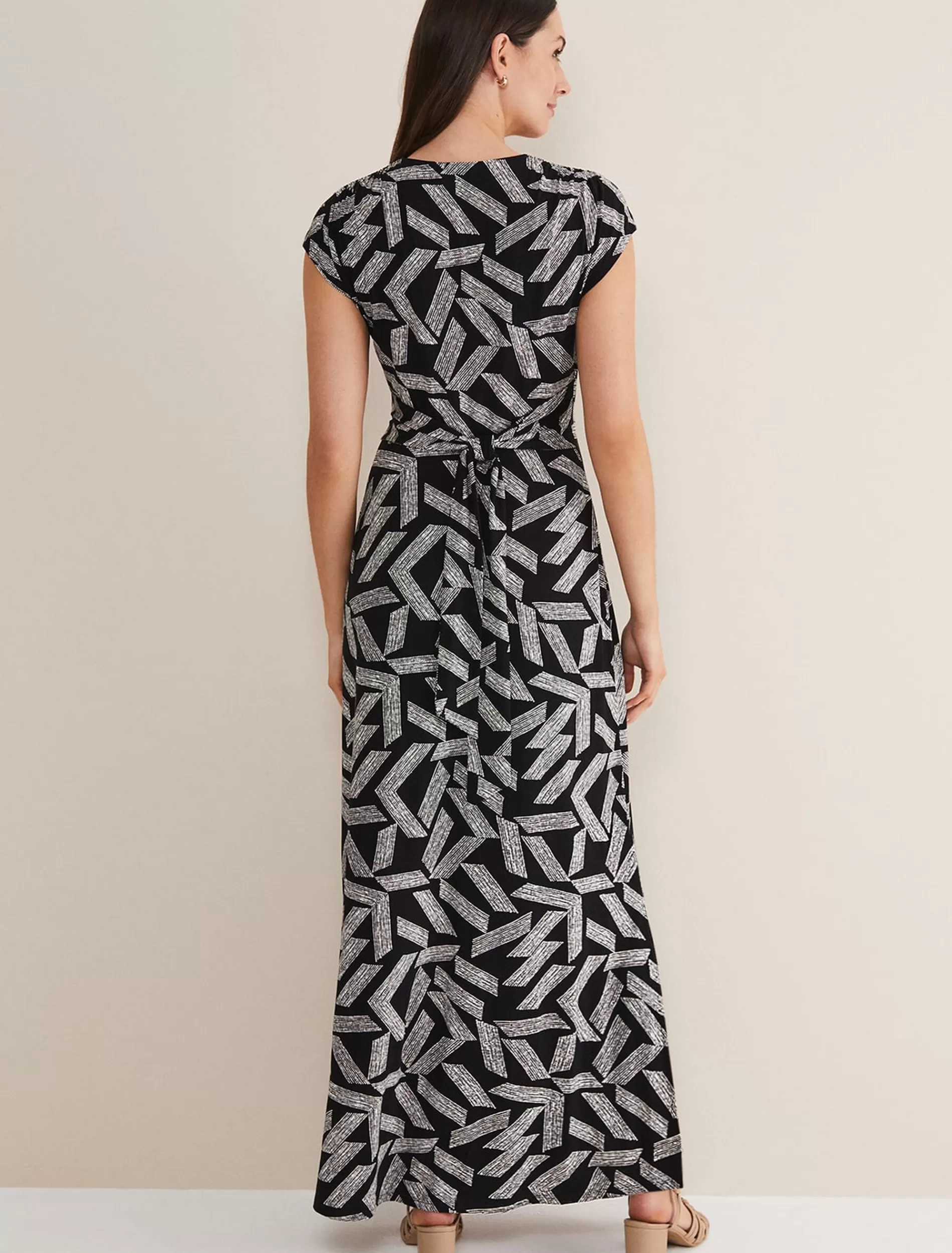 Phase Eight Siobhan Abstract Maxi Dress Black/White Cheap