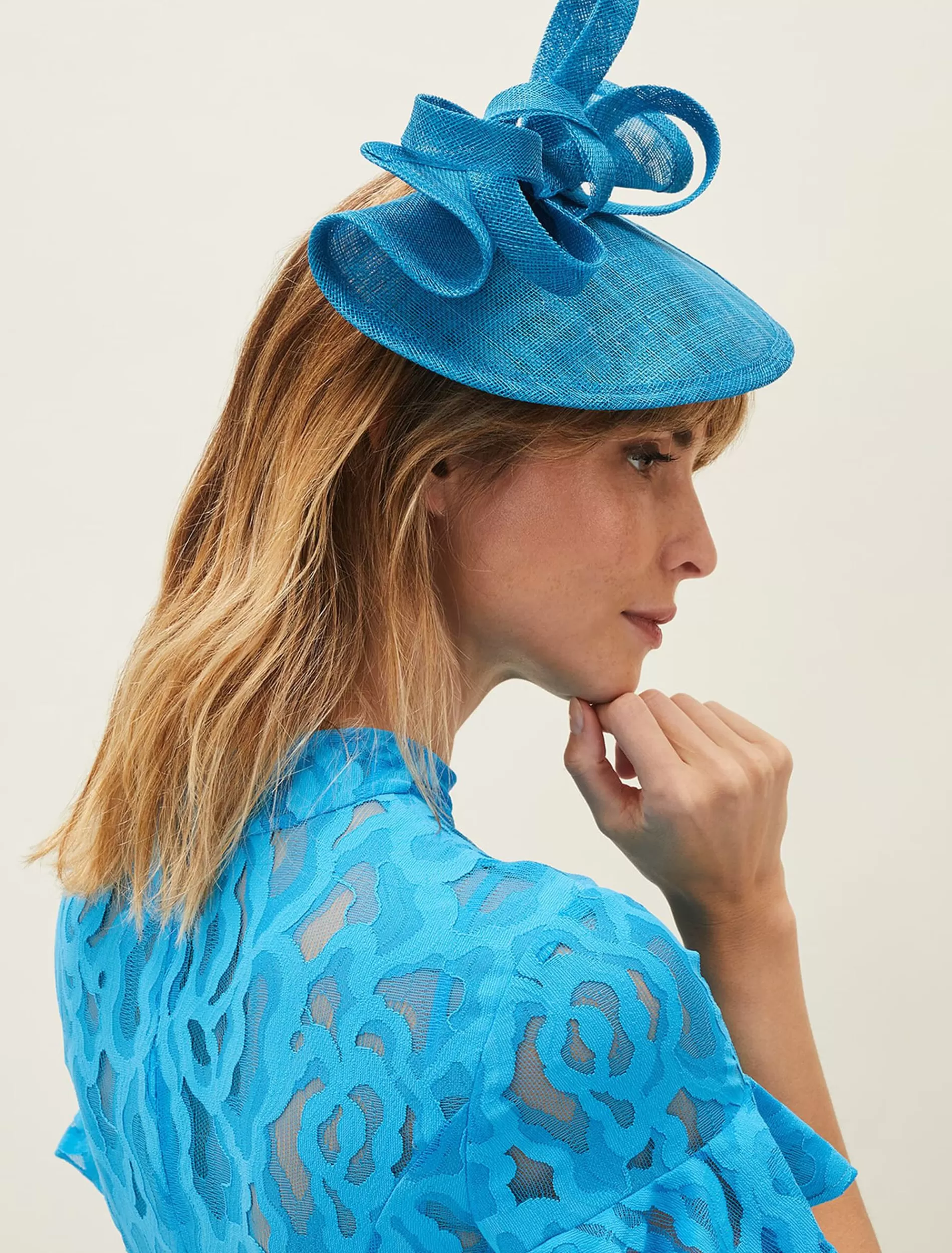 Phase Eight Small Disc Fascinator Turquoise Best