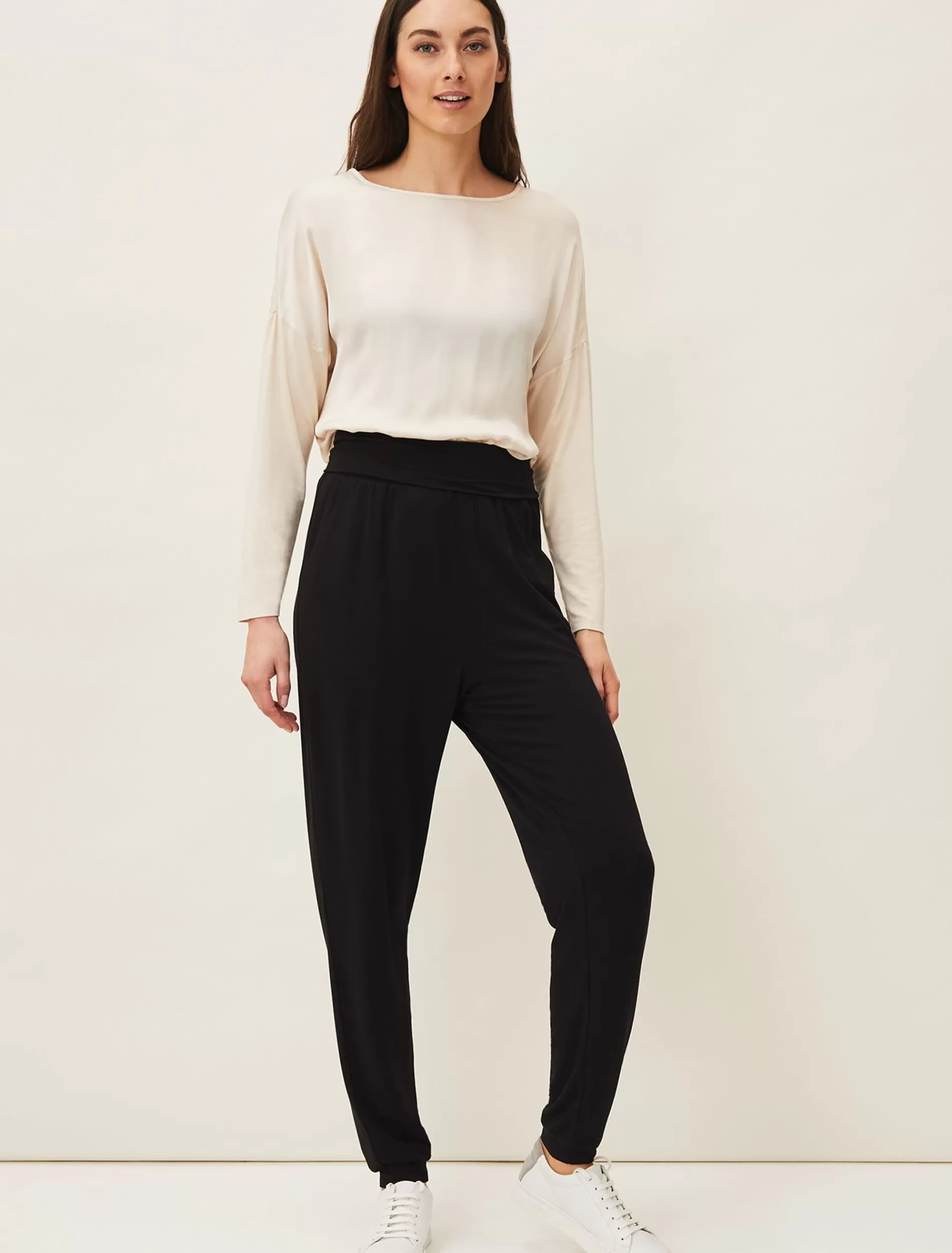 Phase Eight Soft Jersey Tapered Joggers Black Online