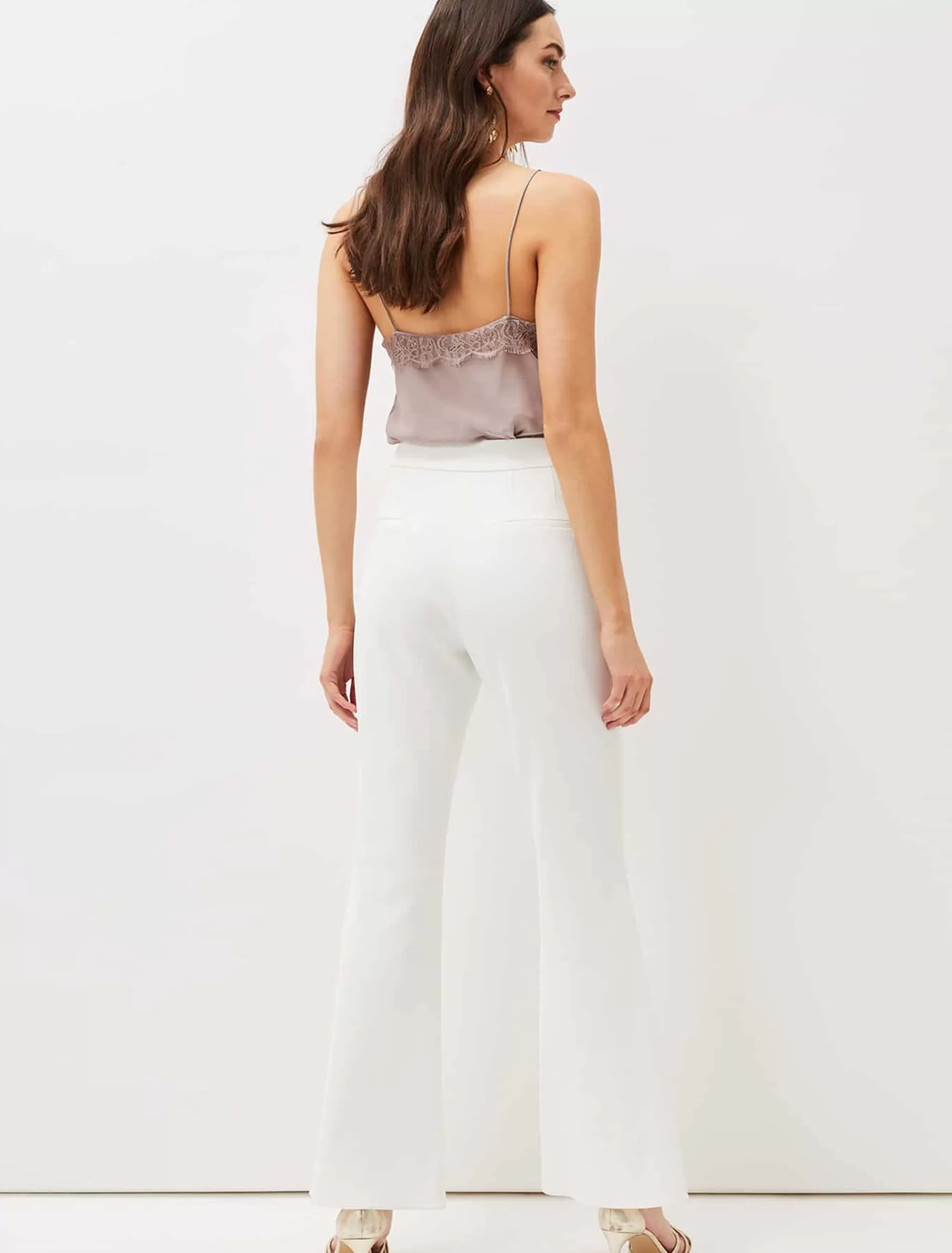 Phase Eight Solange Flared Suit Trousers Ivory Online