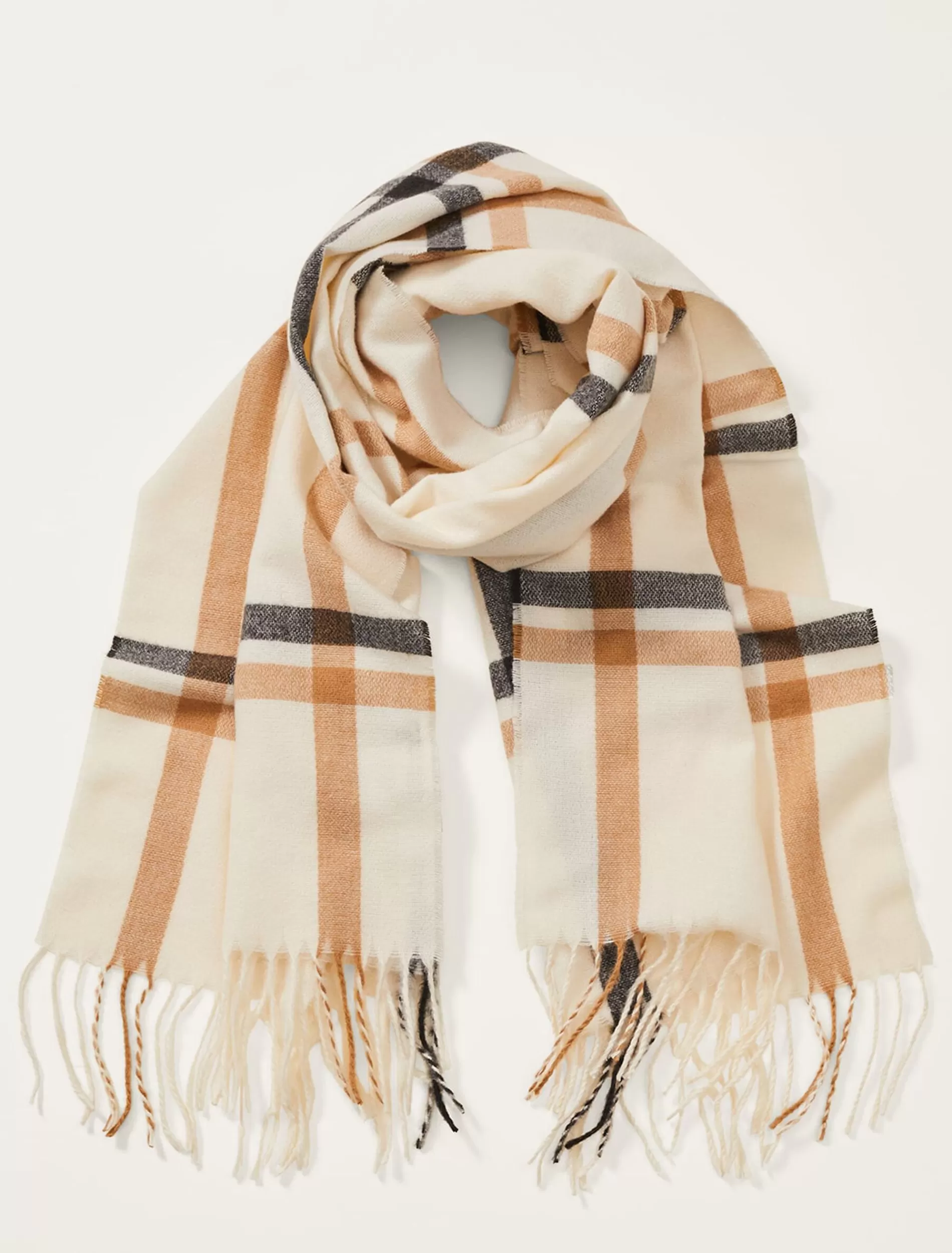 Phase Eight Sollie Check Scarf Winter White Cheap