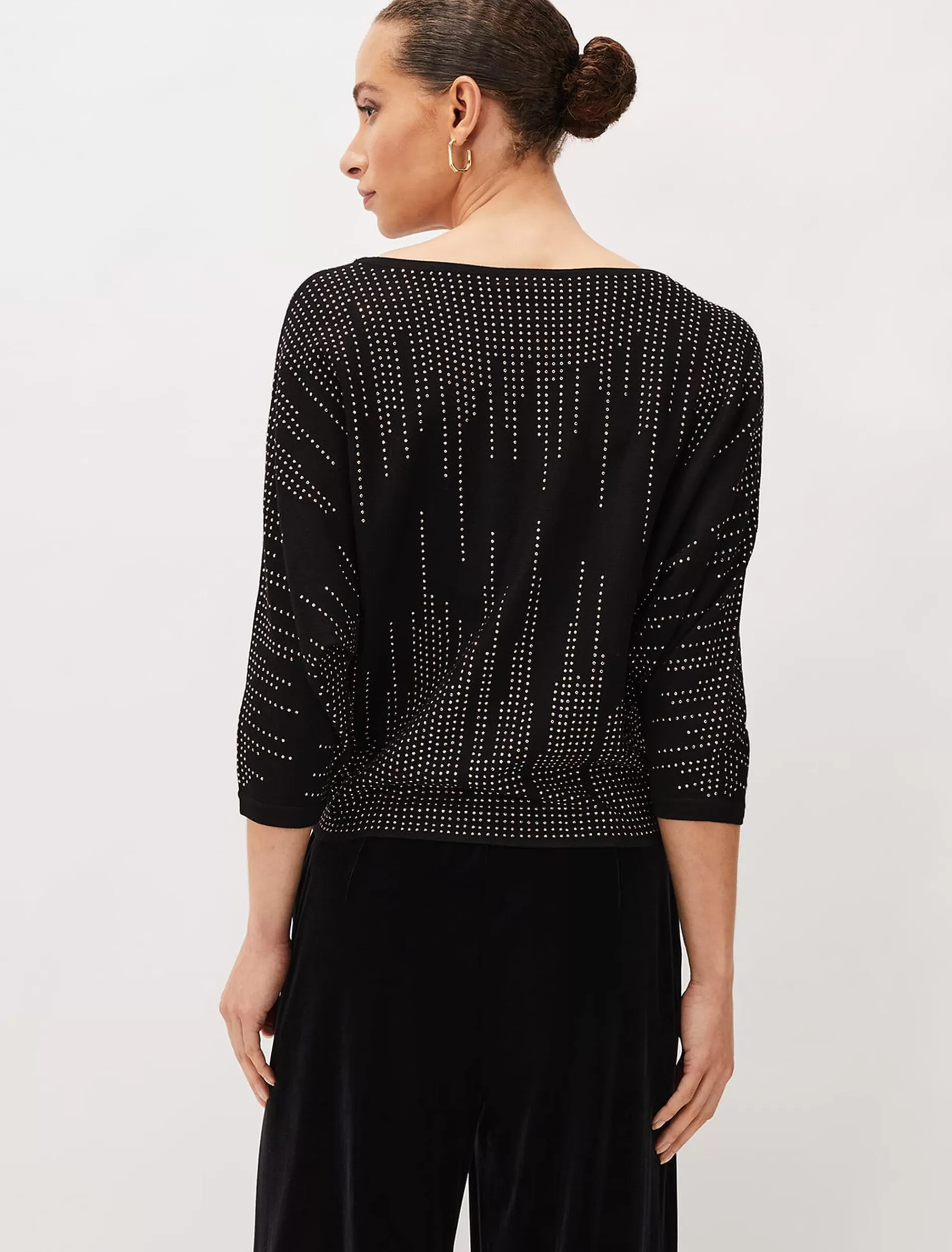 Phase Eight Sophian Embellished Fine Knit Jumper Rose Gold Best