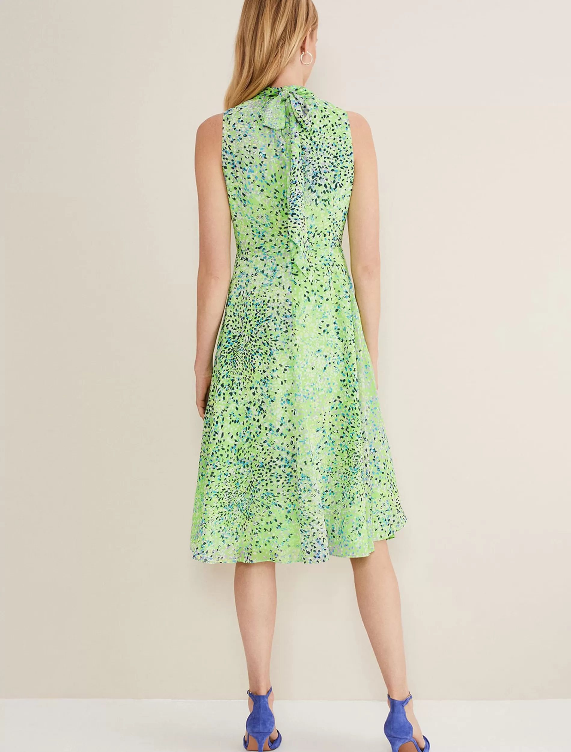 Phase Eight Sophie Ditsy Midi Dress Lime/Multi Cheap
