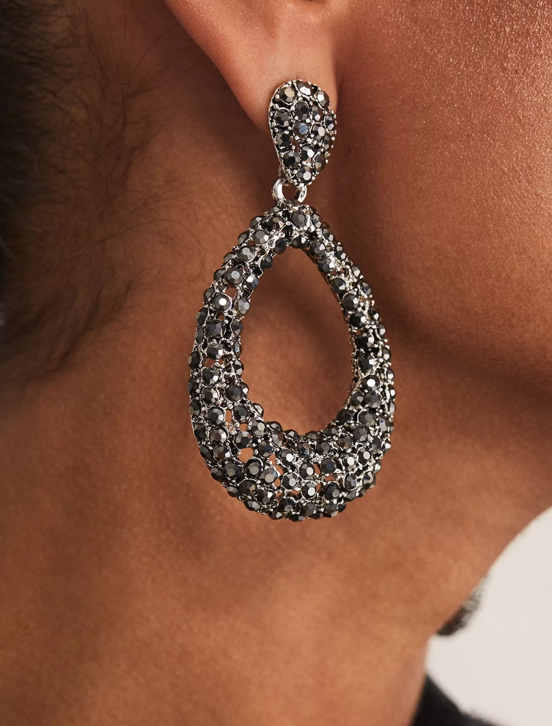 Phase Eight Sparkle Teardrop Earring Silver Best Sale