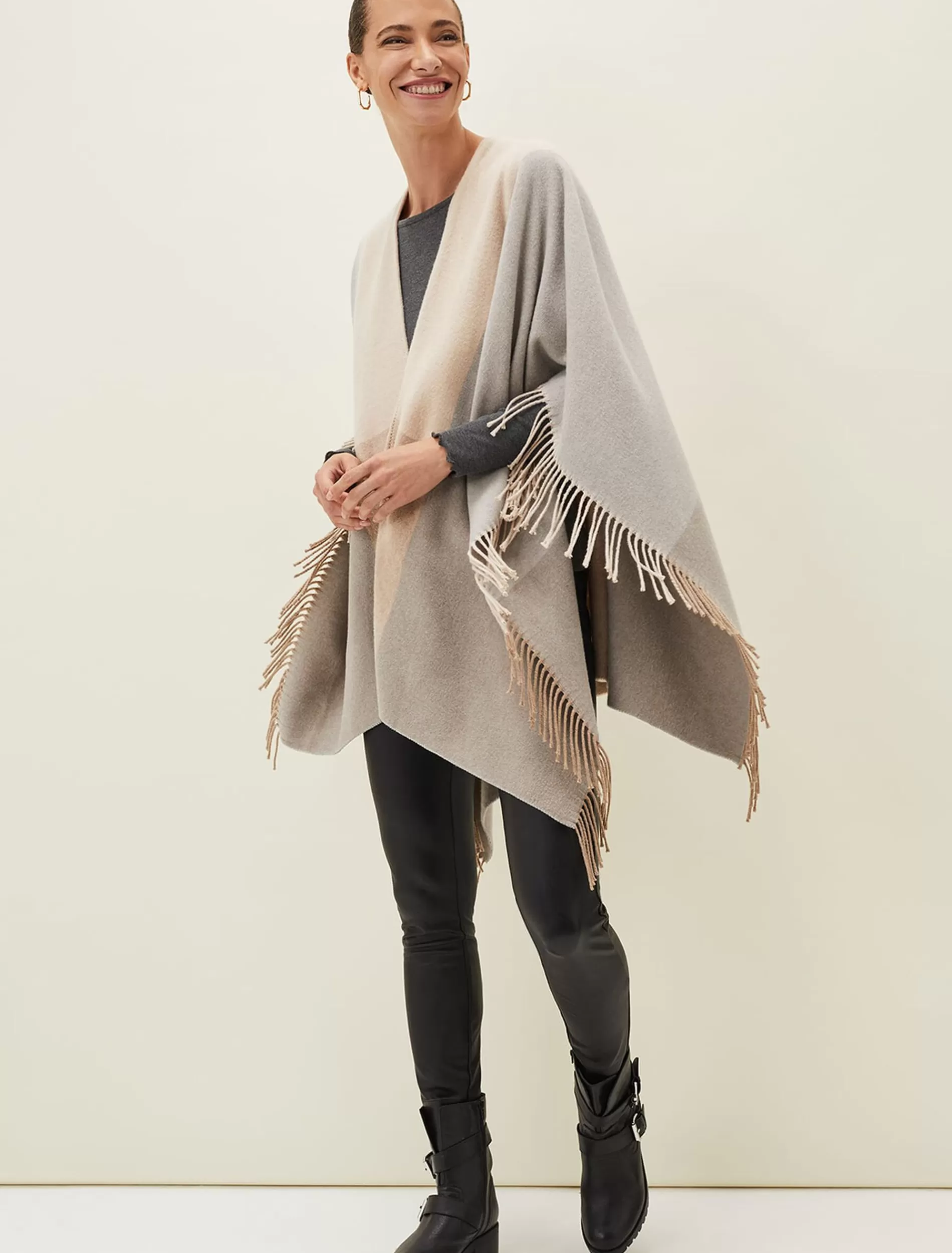 Phase Eight Stefana Colourblock Cape Multi-Coloured New