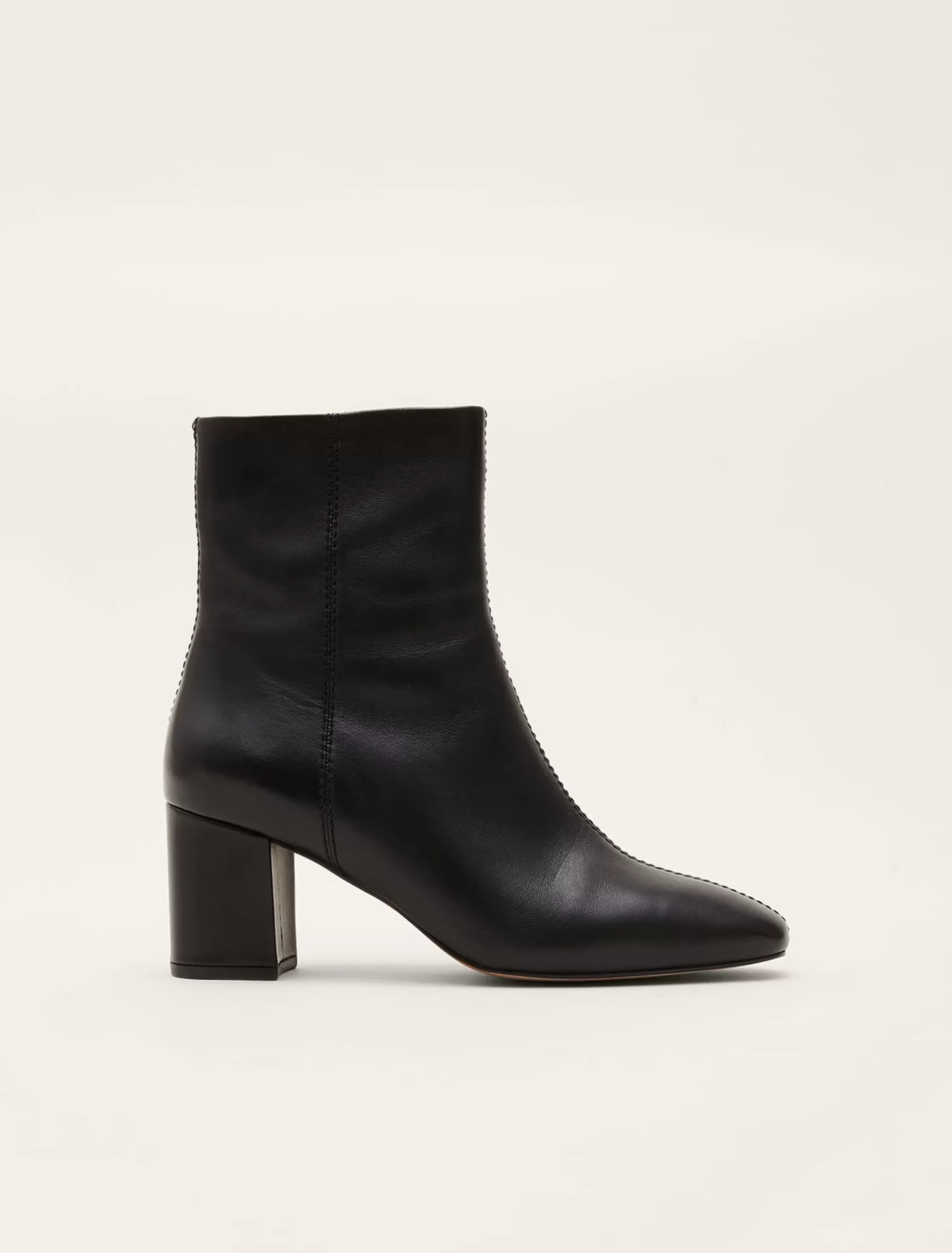Phase Eight Stitched Leather Boot Black Shop