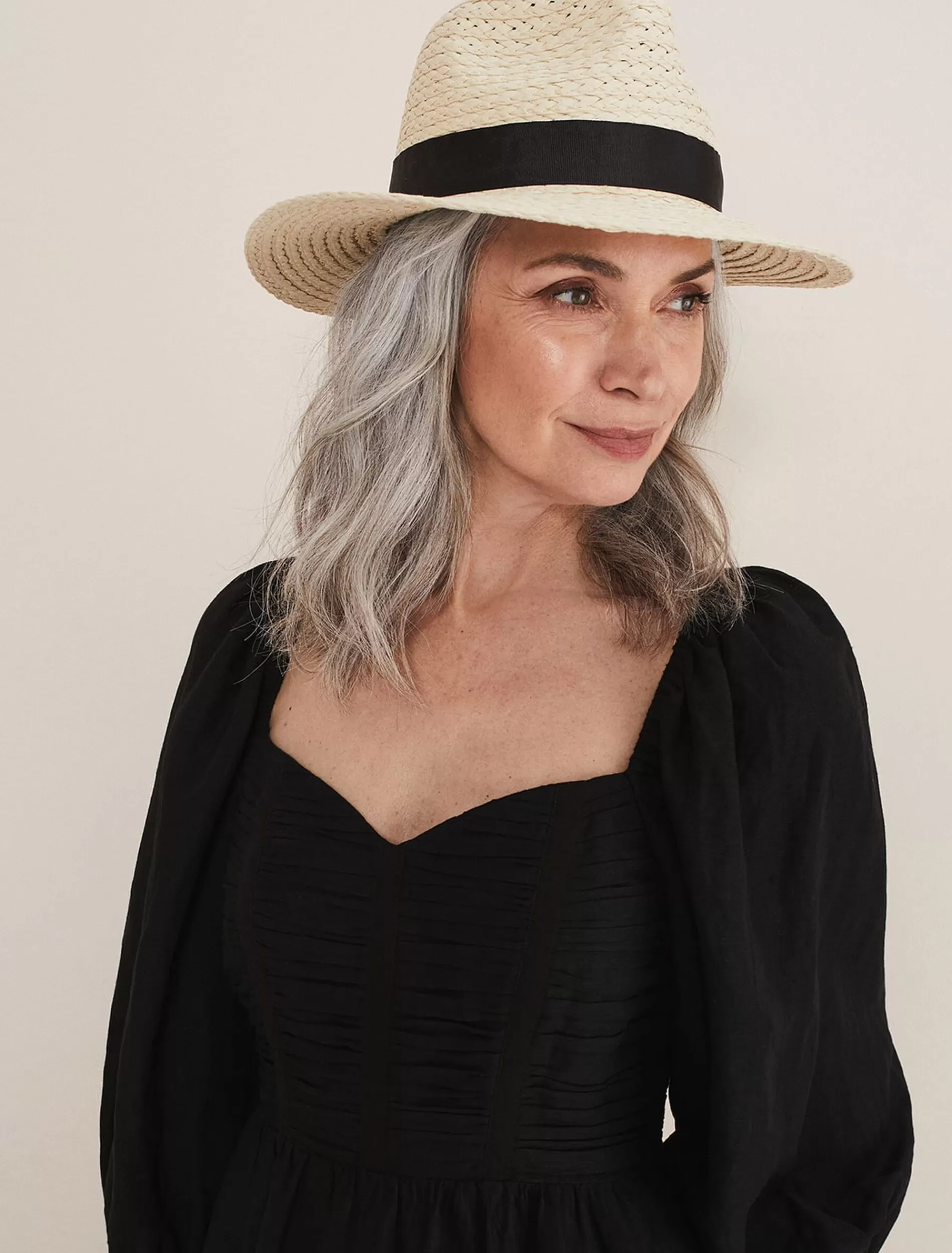 Phase Eight Straw Fedora Hat Blonde Hot