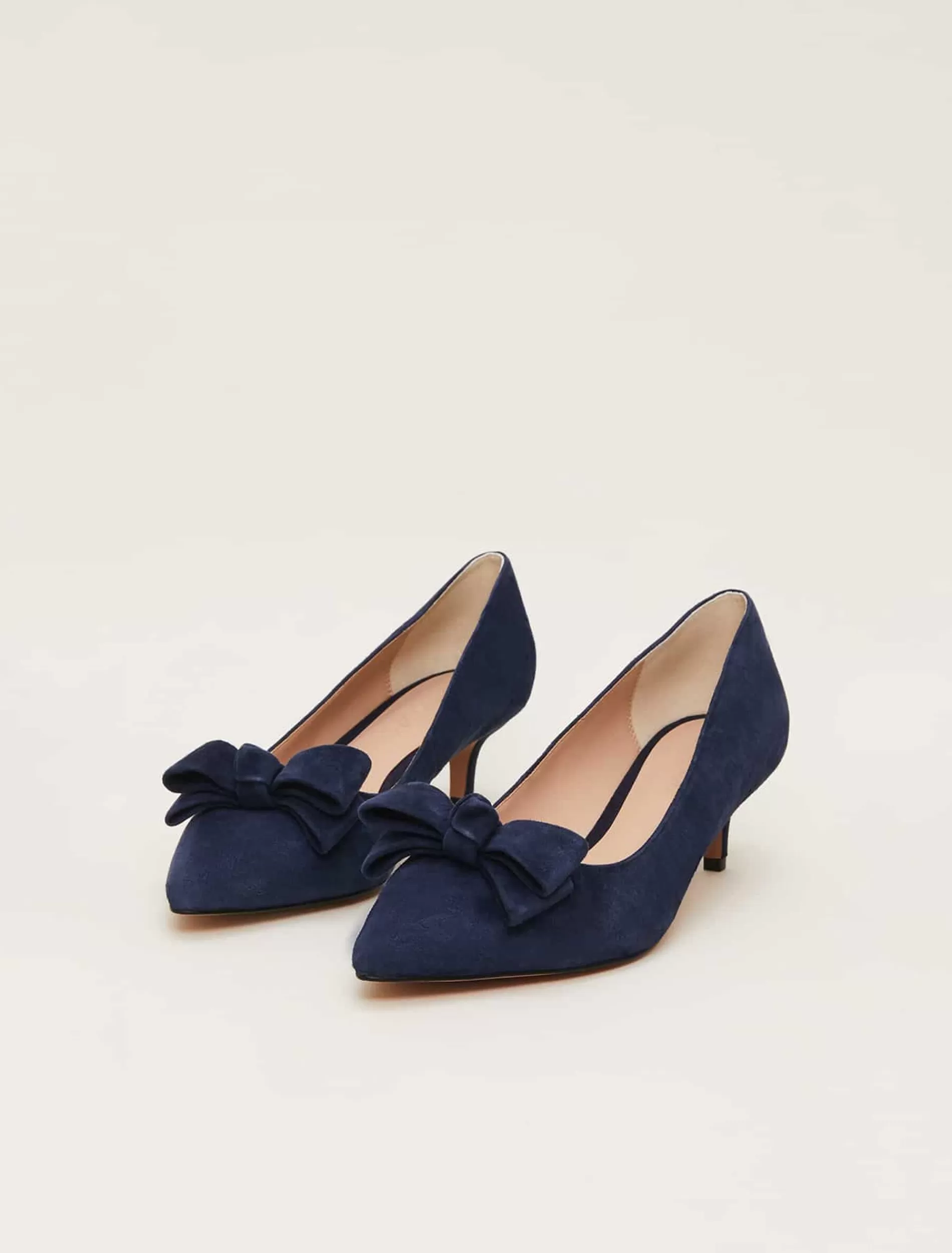 Phase Eight Structured Bow Kitten Heel Navy Online