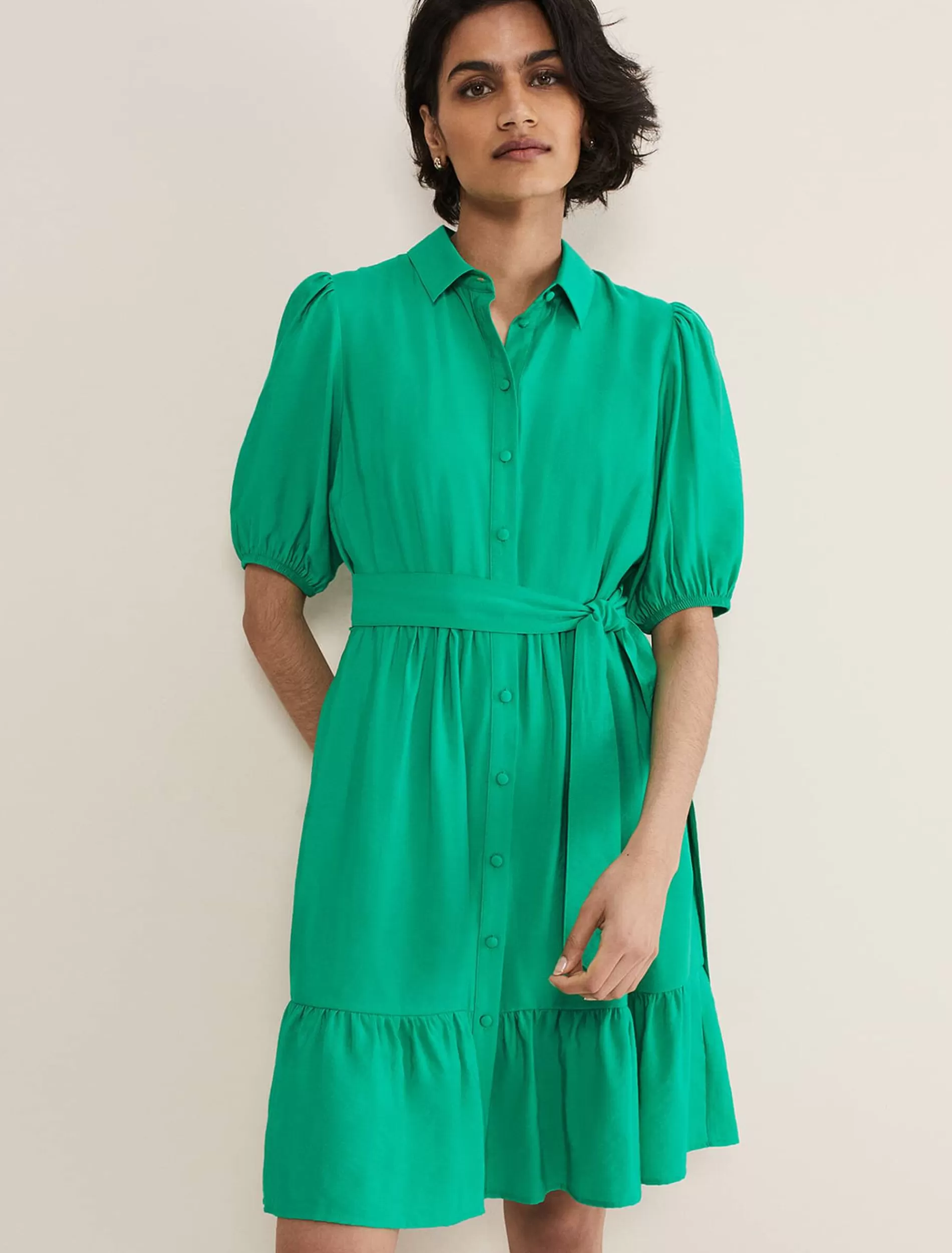 Phase Eight Sue Swing Mini Dress Green Store
