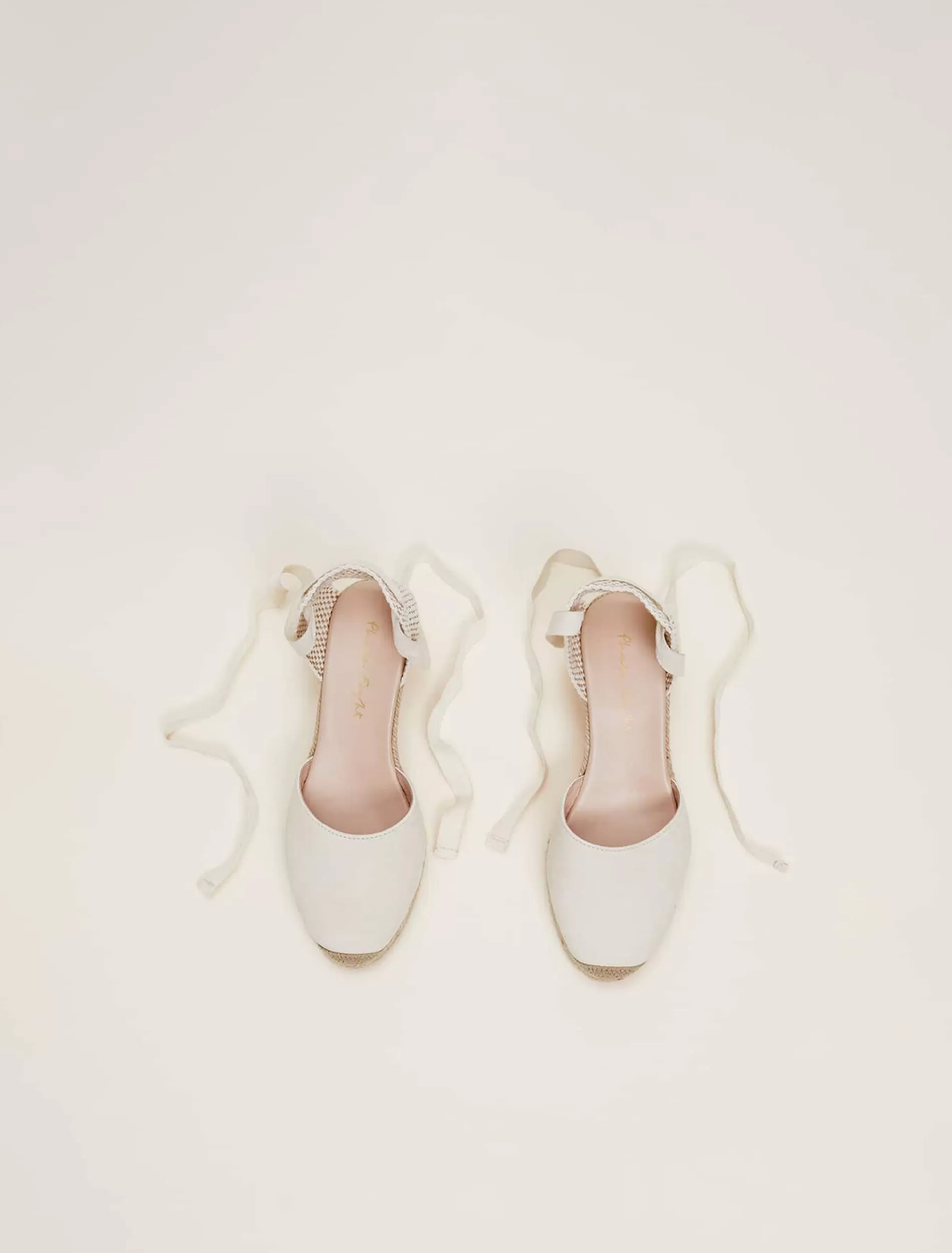 Phase Eight Suede Ankle Tie Espadrille Shoe Ivory Shop