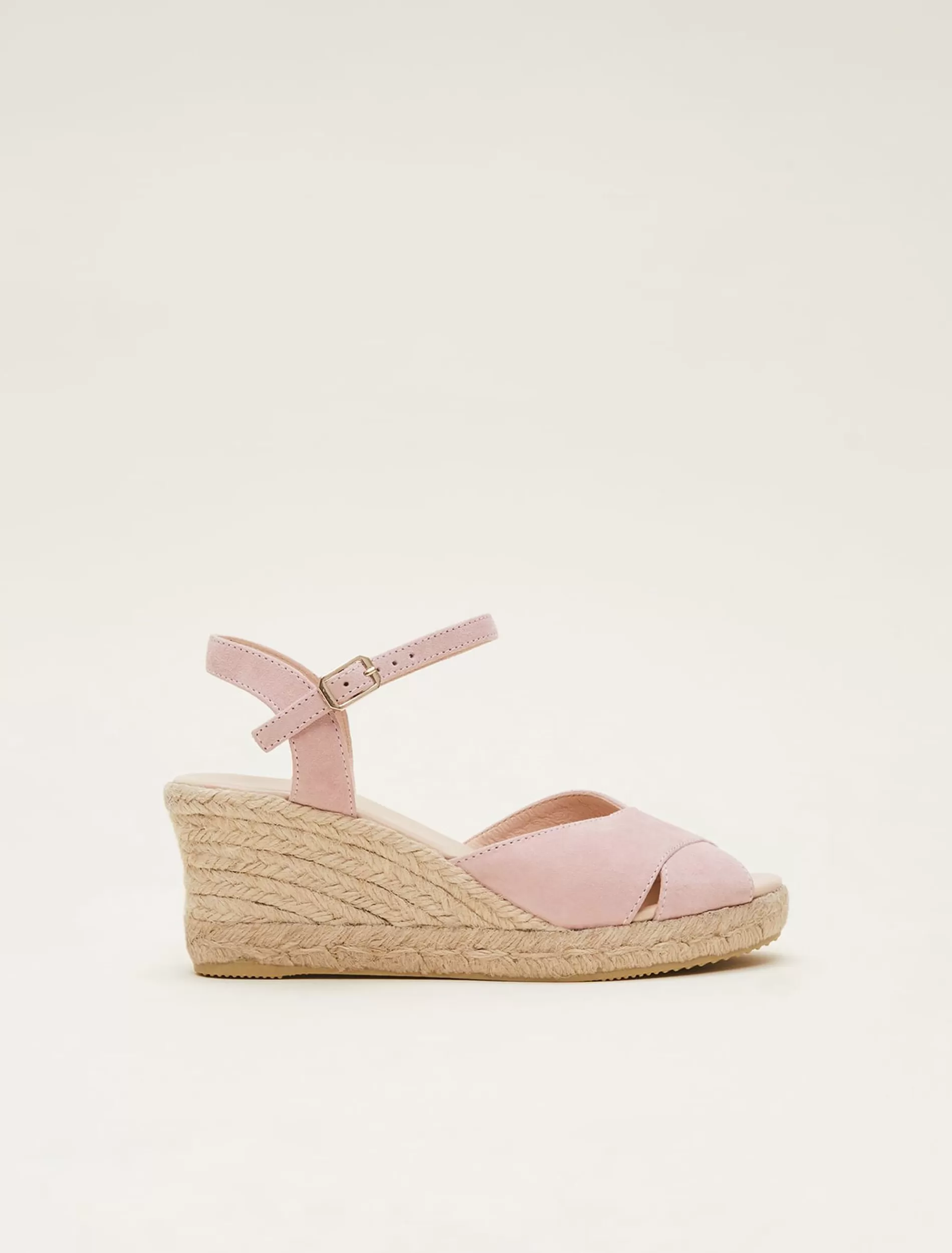 Phase Eight Suede Espadrilles Light Pink Cheap