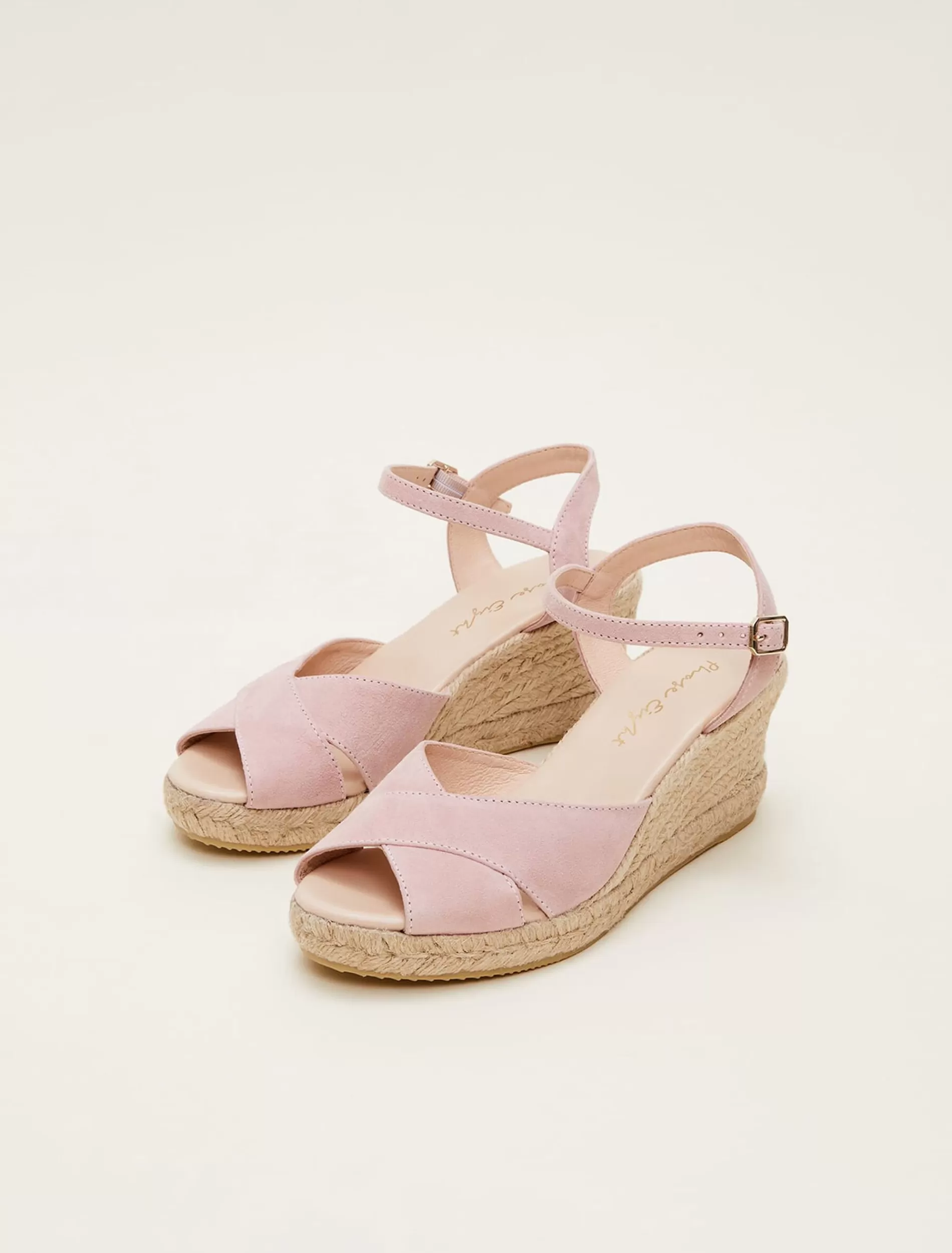 Phase Eight Suede Espadrilles Light Pink Cheap