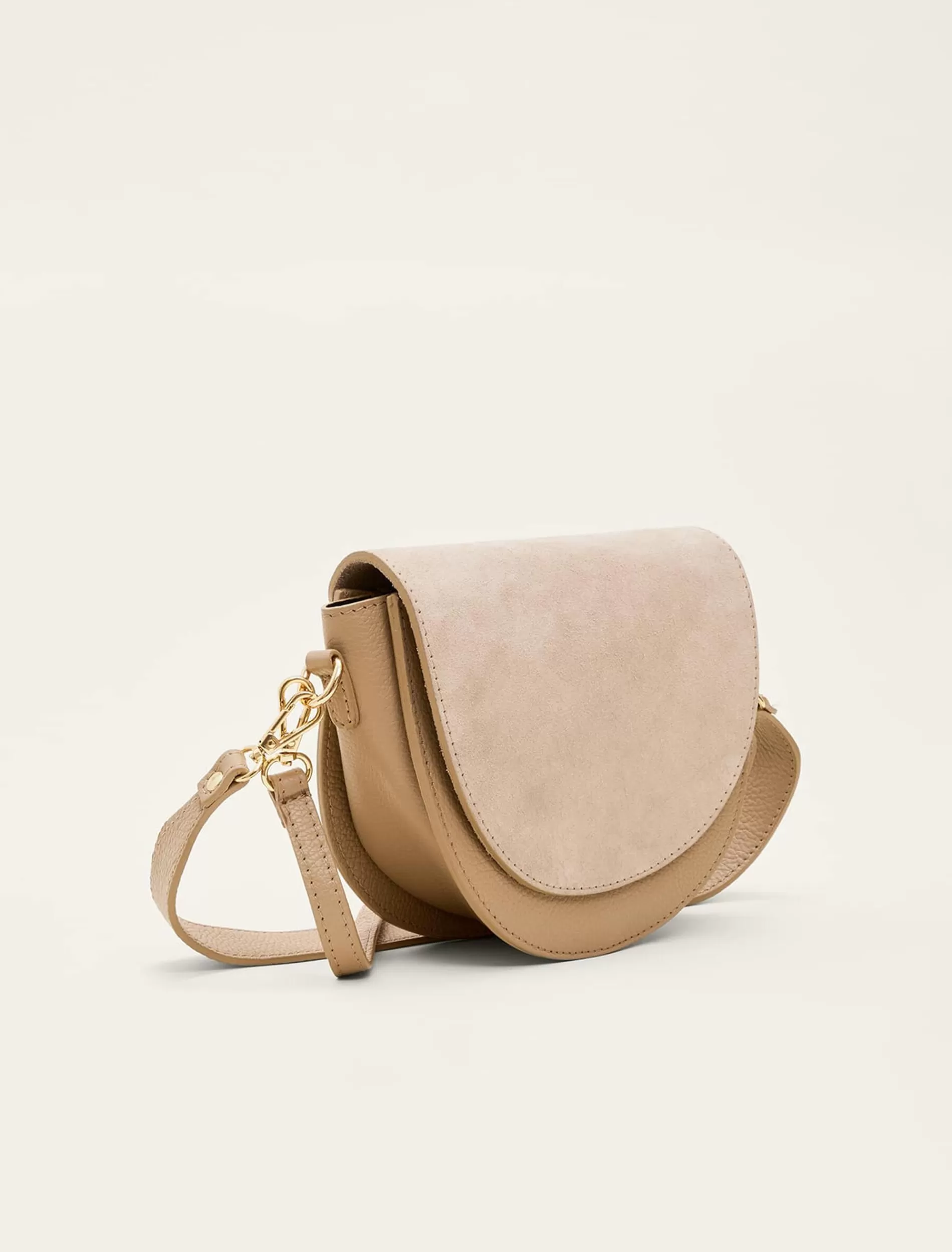 Phase Eight Suede Leather Cross Body Bag Stone Best
