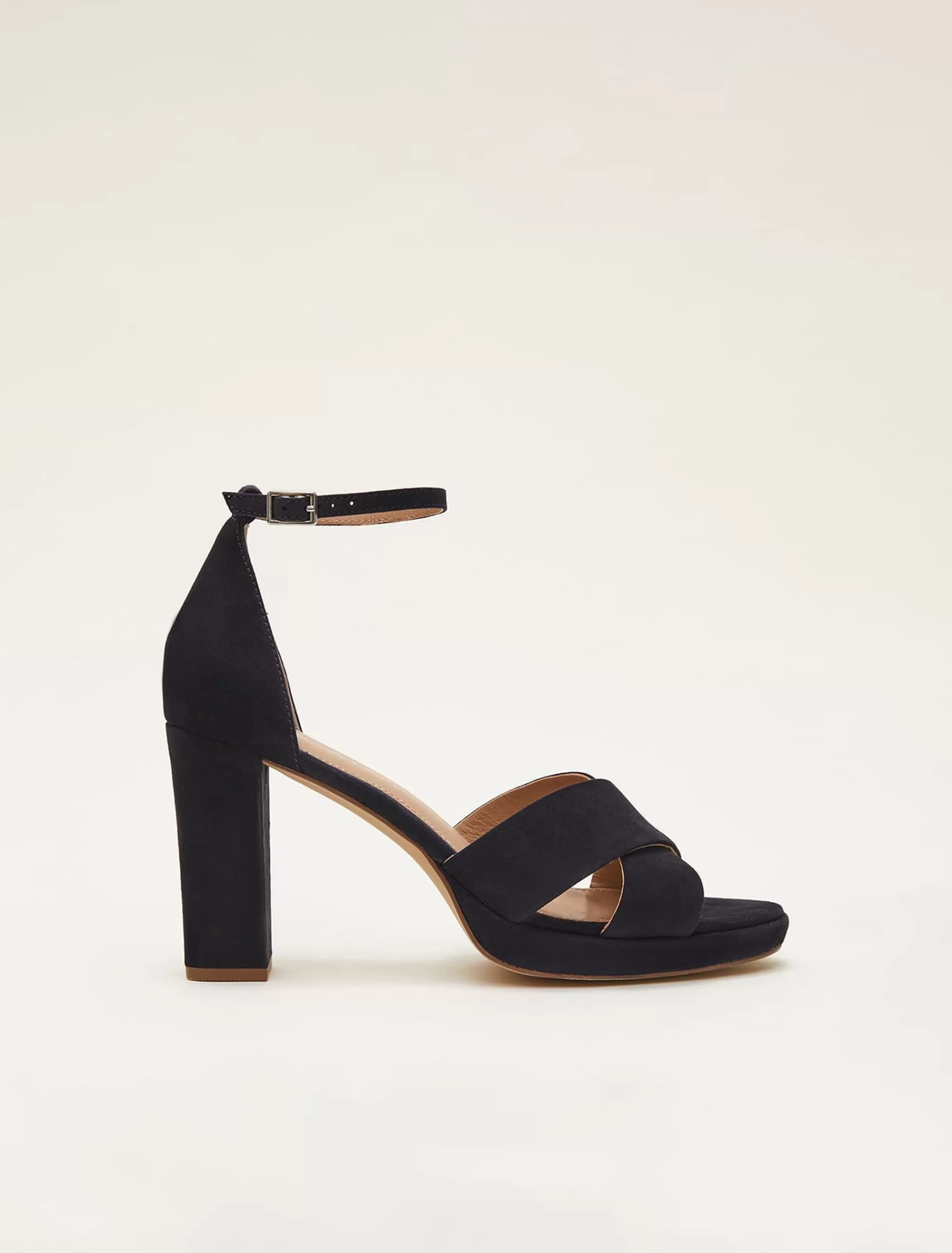 Phase Eight Suede Platform Heels Navy Hot