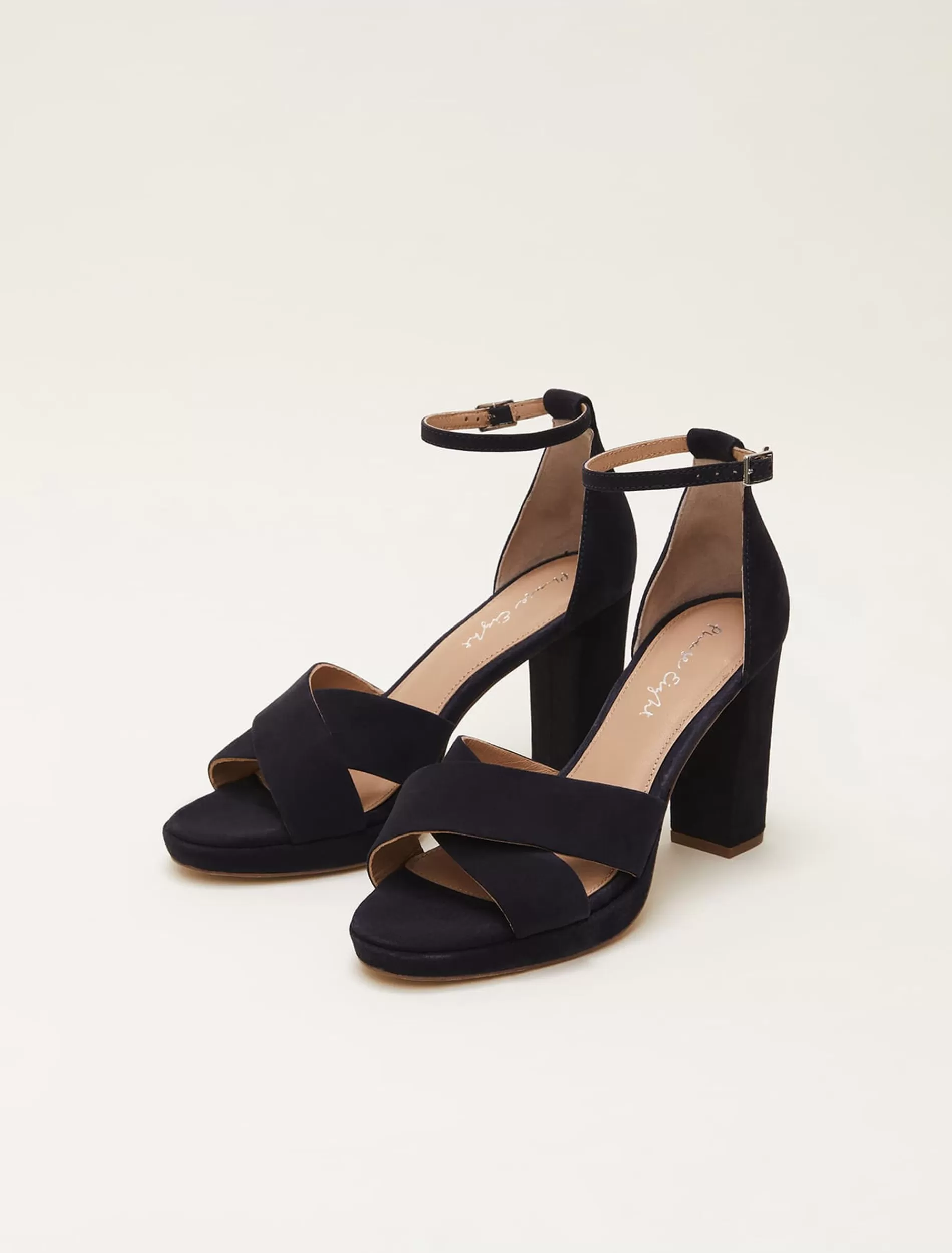 Phase Eight Suede Platform Heels Navy Hot
