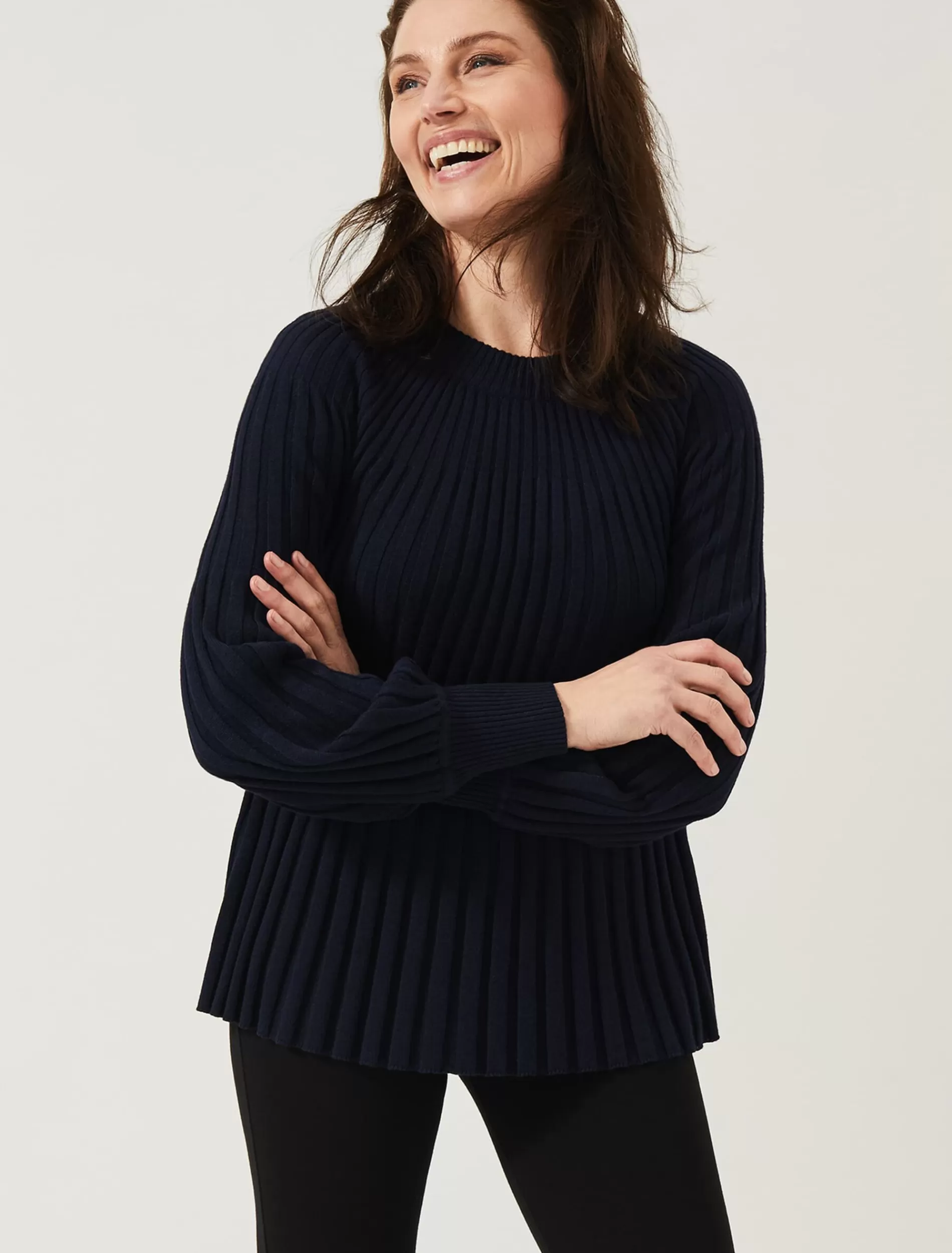 Phase Eight Sunray Pleat Jumper Navy Store
