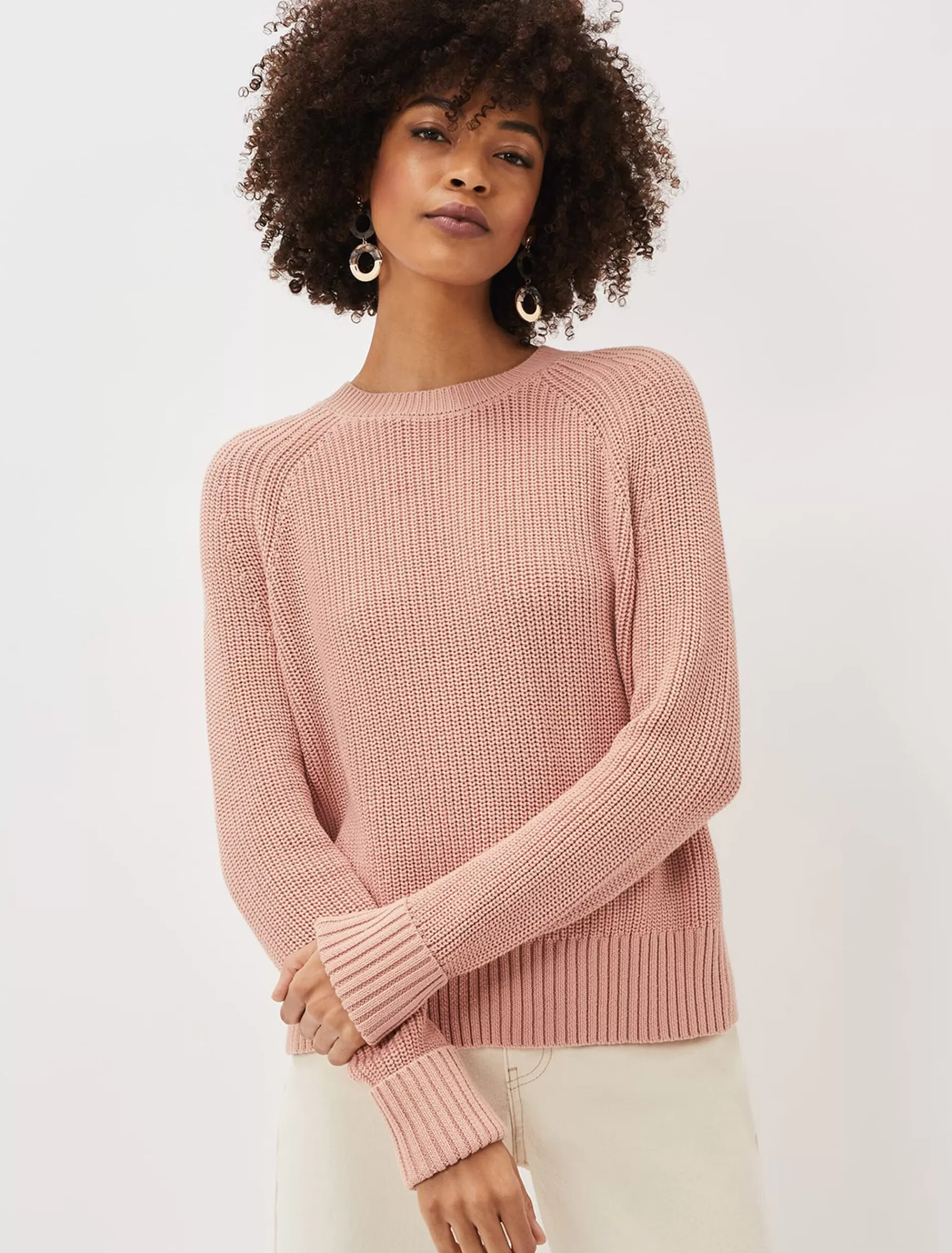 Phase Eight Susan Textured Knitted Jumper Pink Best Sale